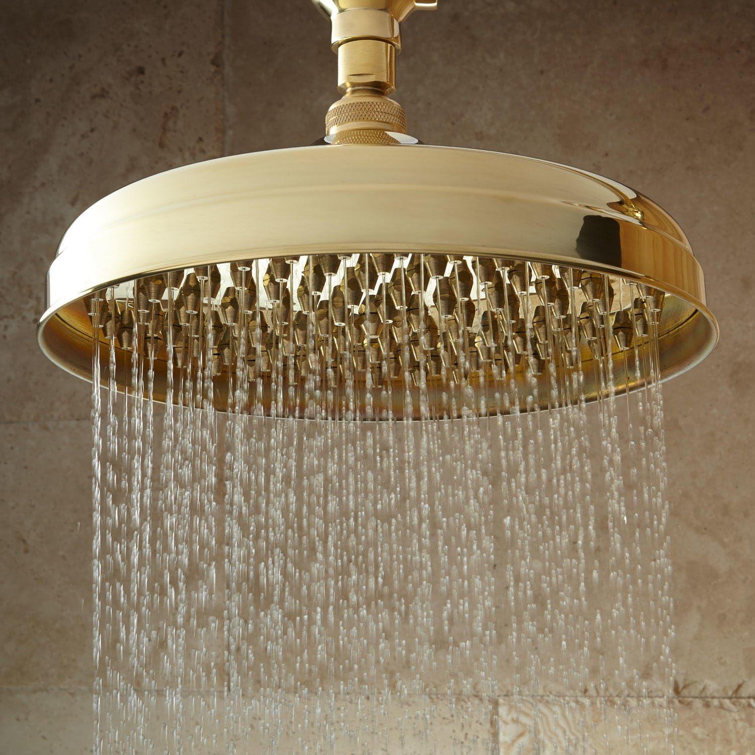 Nickel 8" Round Rain Shower Head with Swivel