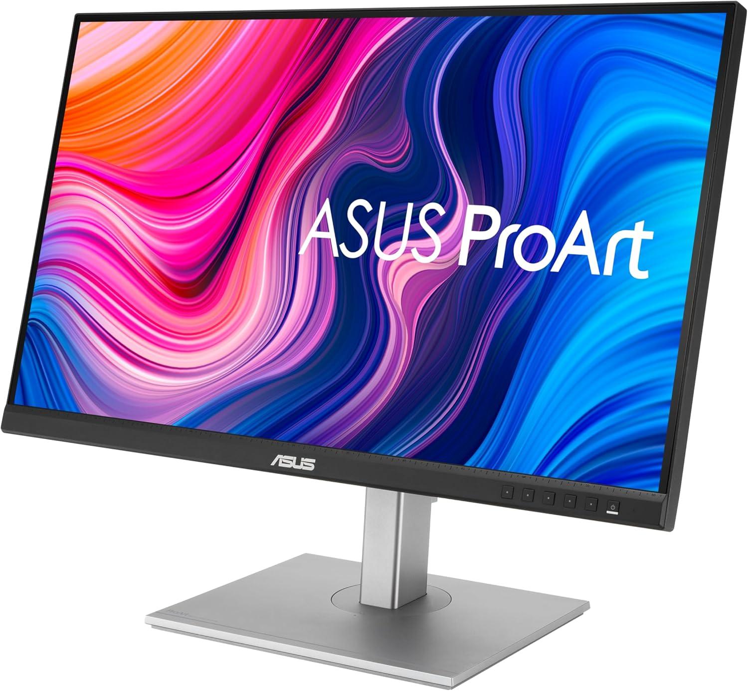 ASUS ProArt PA278CV Professional Monitor – 27", IPS, QHD (2560 x 1440), 100% sRGB, 100% Rec. 709, Color Accuracy ΔE < 2, Calman Verified, USB-C, DisplayPort Daisy-chaining, ProArt Preset,  Ergo Stand