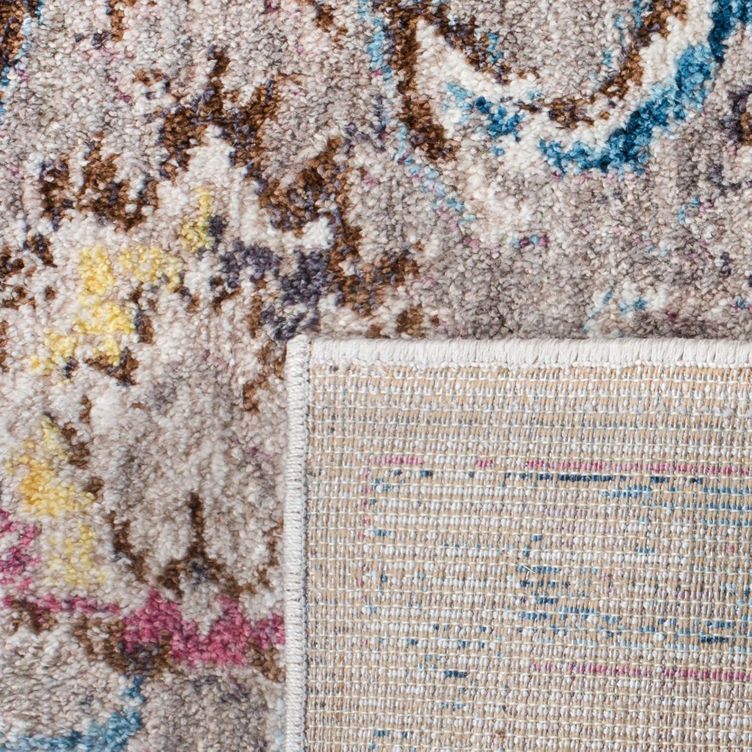 Bristol BTL357 Power Loomed Indoor Area Rug - Grey/Ivory - 7'x7' - Safavieh