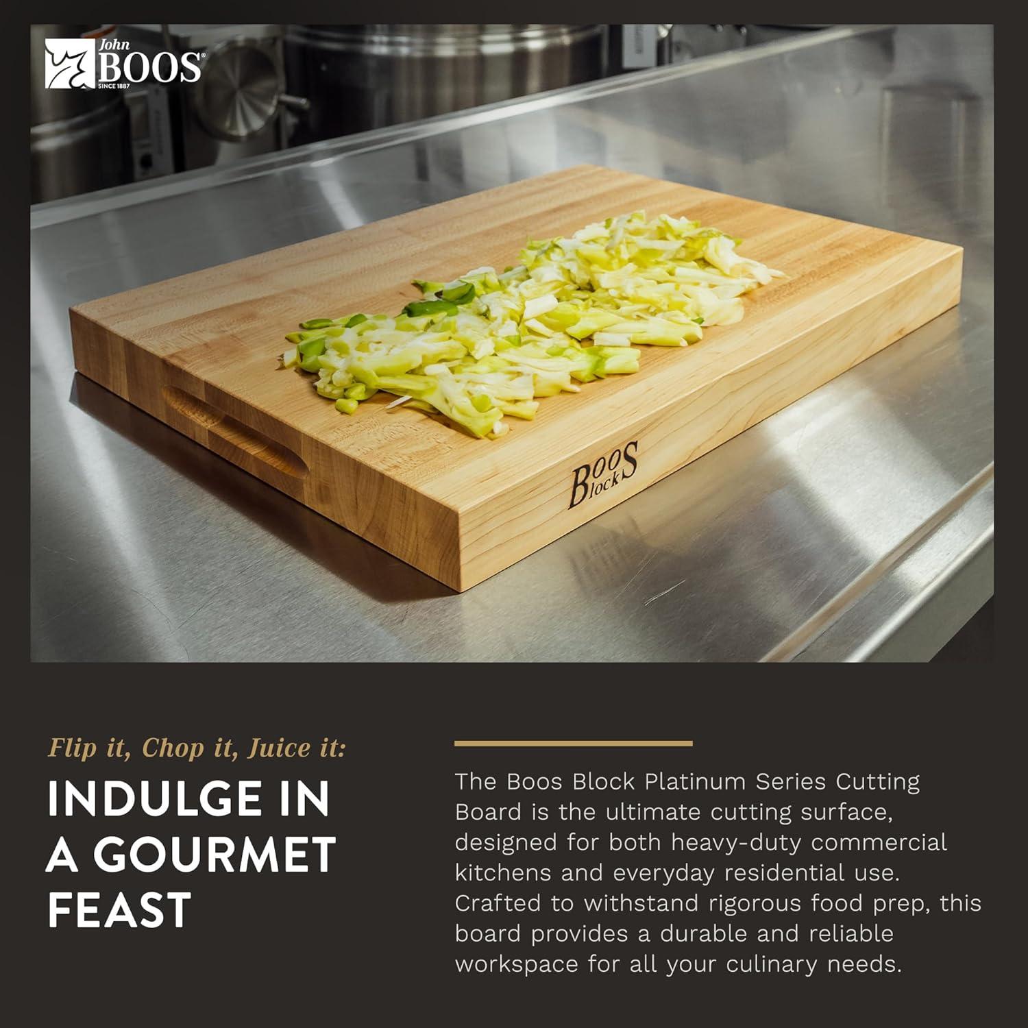 John Boos John Boos Platinum Series Reversible Wood Cutting Board, Maple