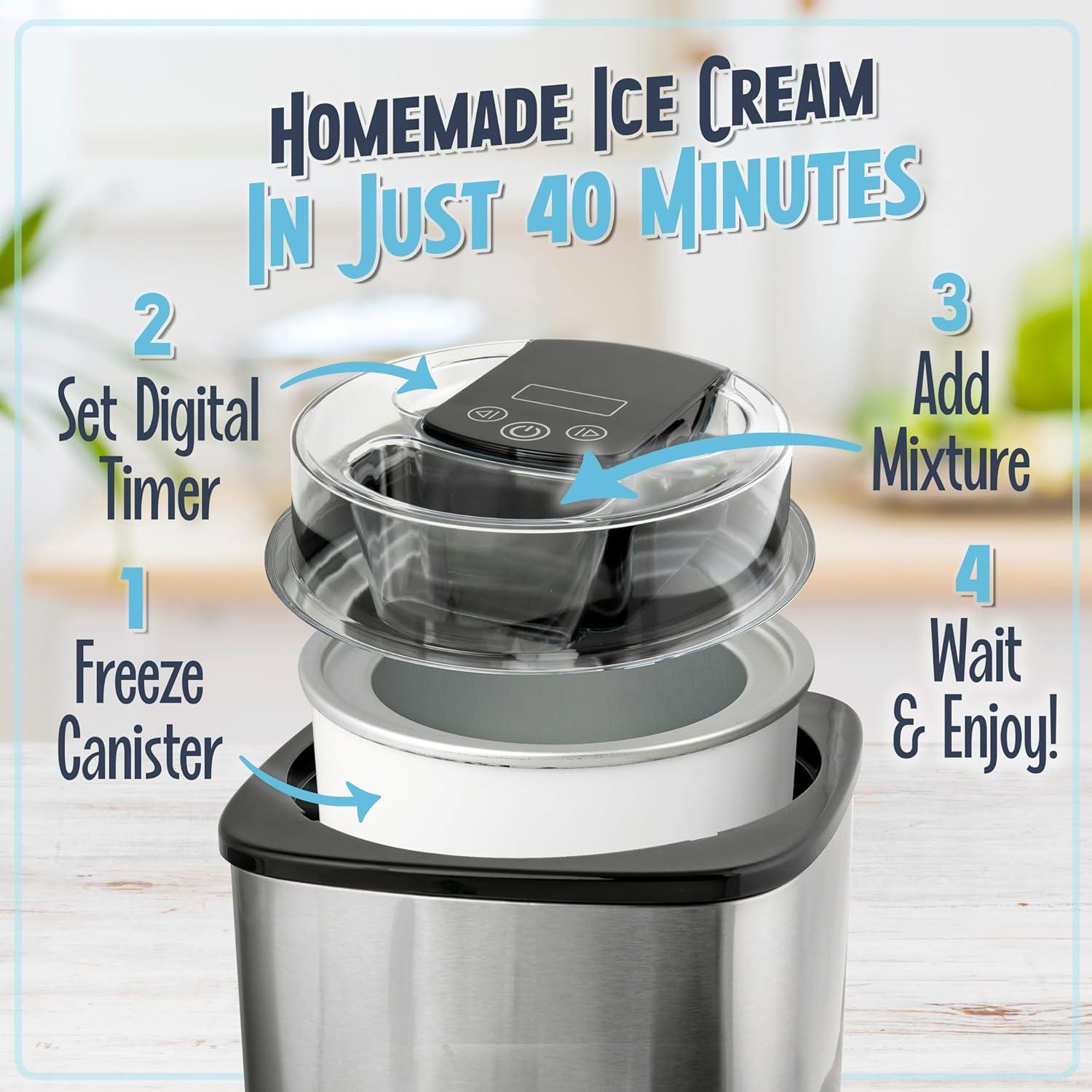 Nostalgia 2-Quart Digital Ice Cream Maker