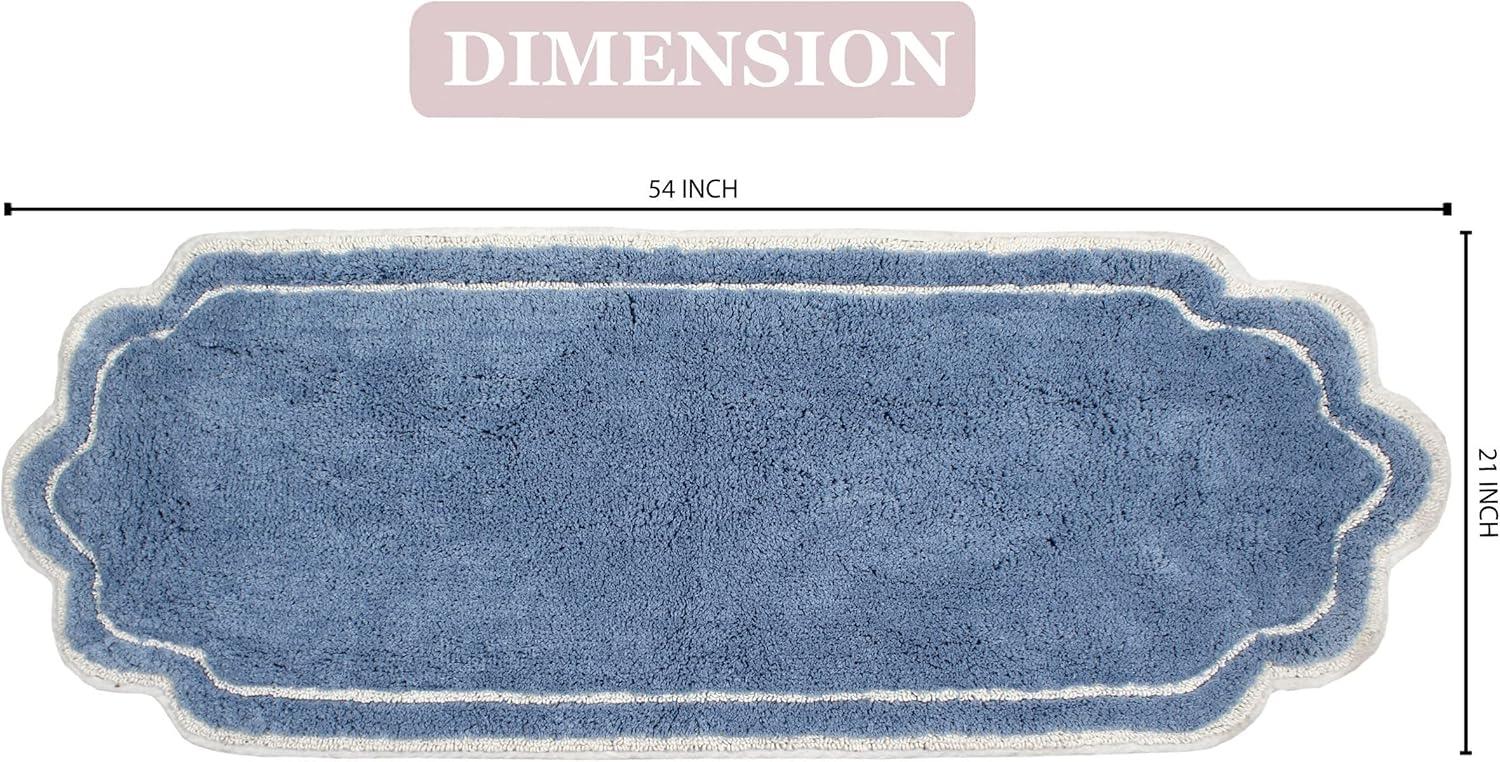HOME WEAVERS Allure Collection 100% Cotton Non-Slip Bathroom Rug Set Machine Washable Bathroom Rug-17"x24", Bath Rug- 21"x34", Brown Color 2 Piece Bath Carpet set