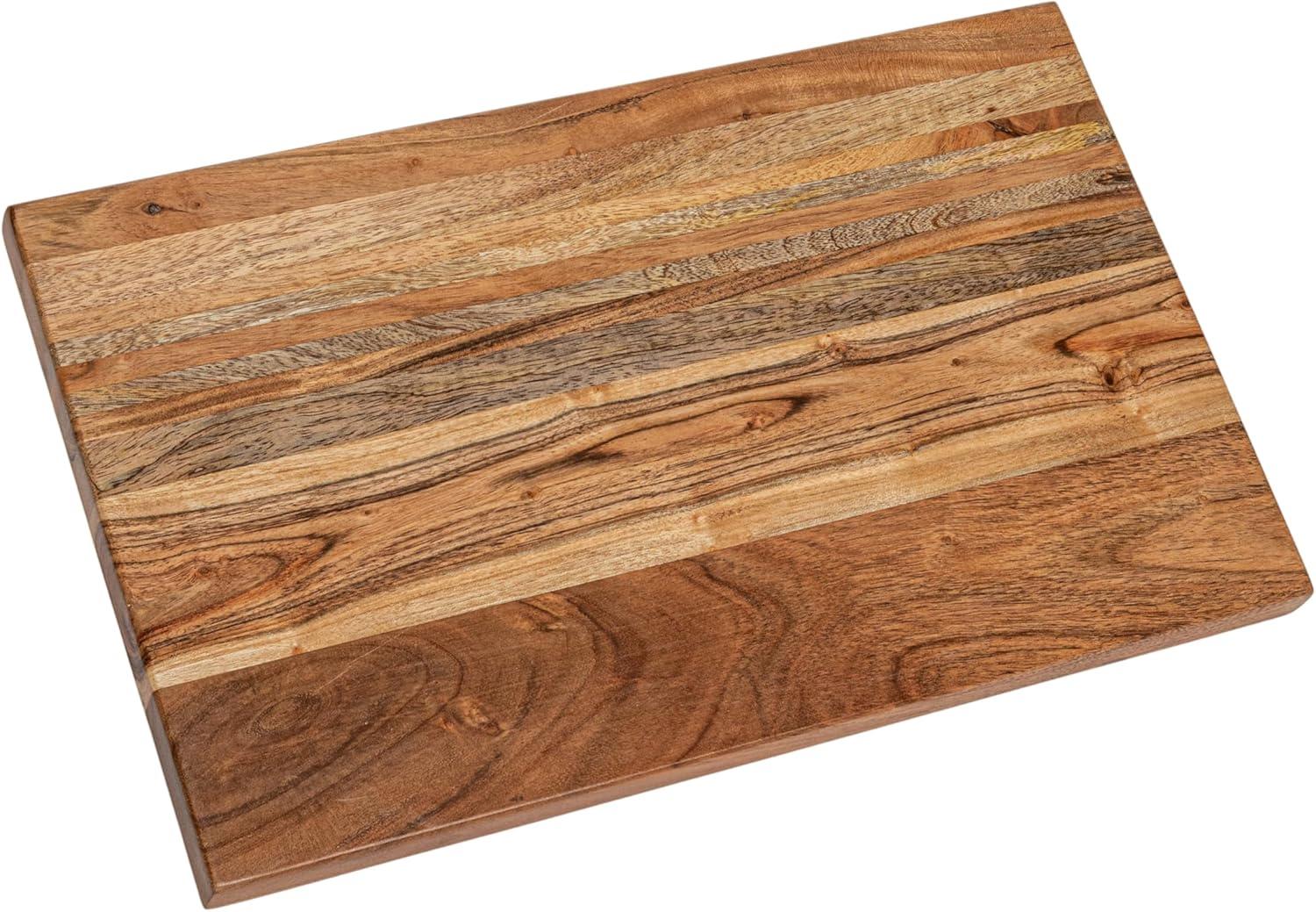 Natural Acacia and Mango Wood Rectangular Cutting Board