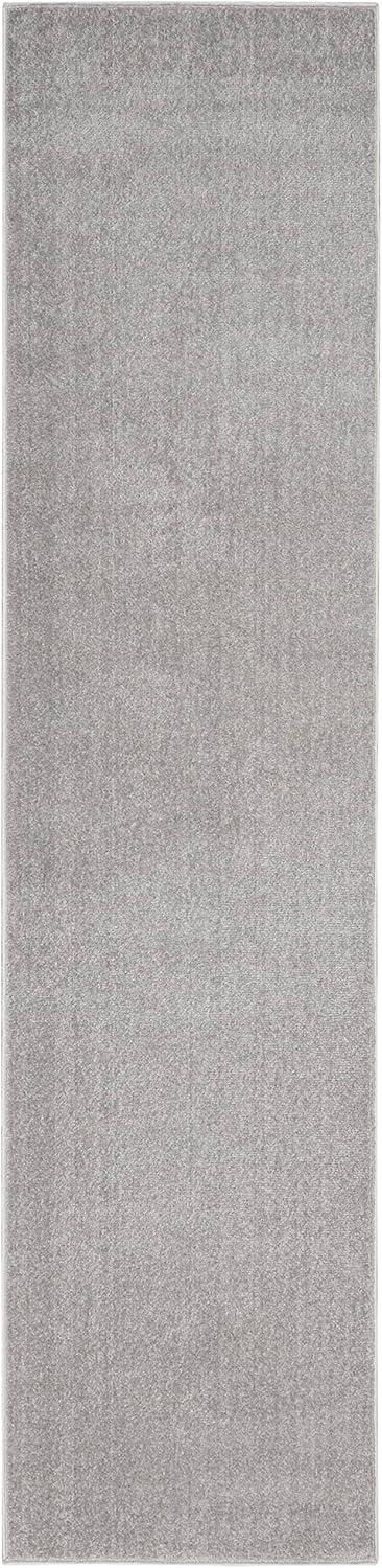 Nourison Essentials Easy Care Indoor Outdoor Area Rug - Silver Grey 2'2" x 12'