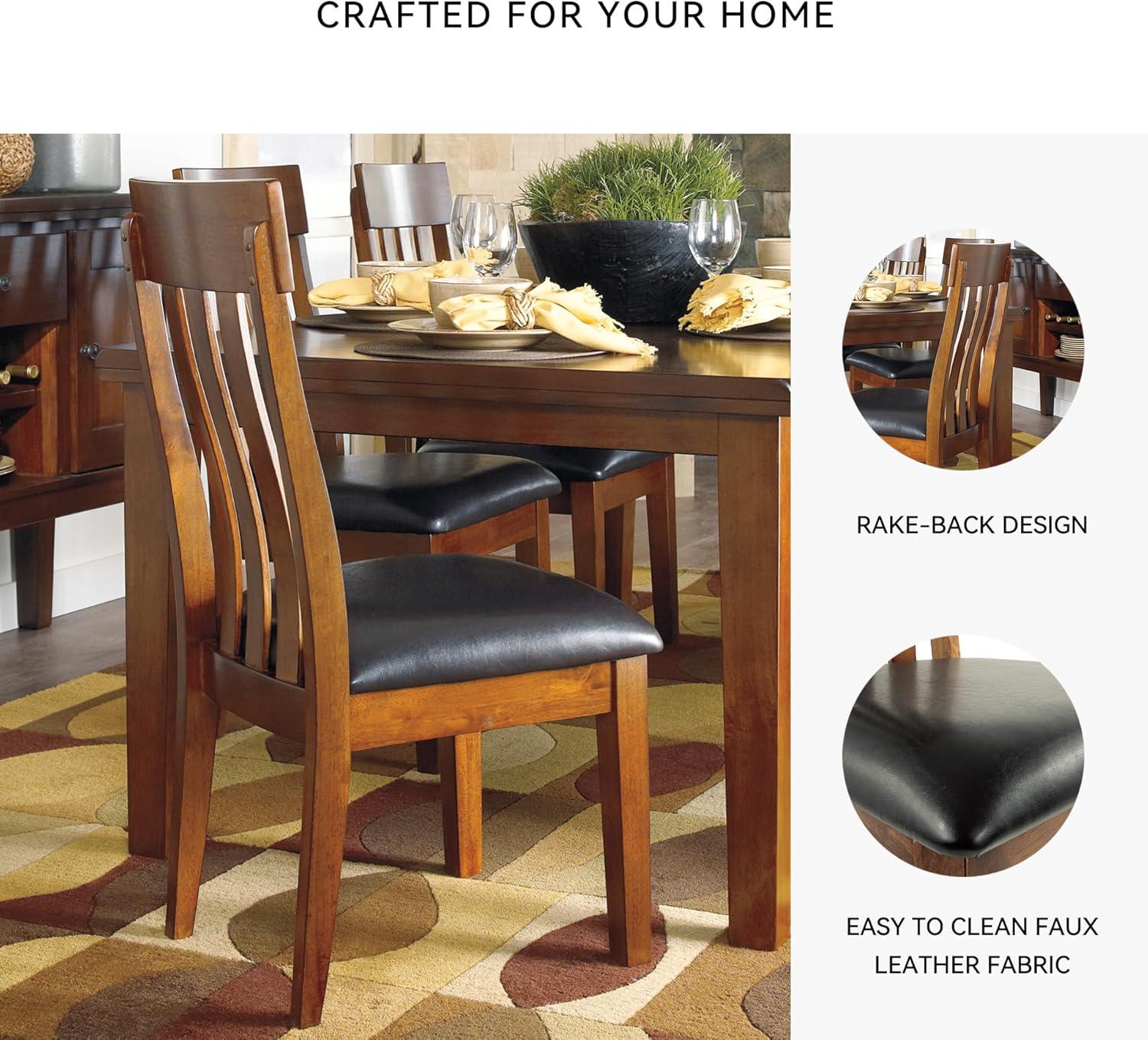 Signature Design by Ashley Ralene Rake Back Dining Room Chair, Set of 2, Brown