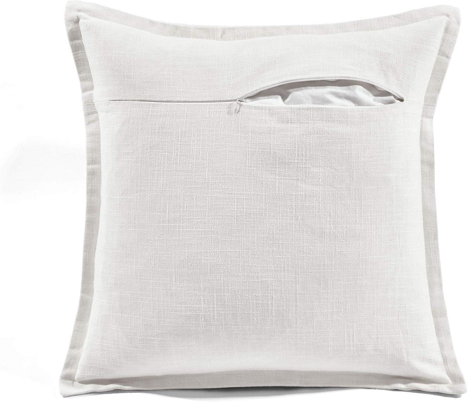 Lush Decor Hygge Row Decorative Pillow Cover White Single 20x20