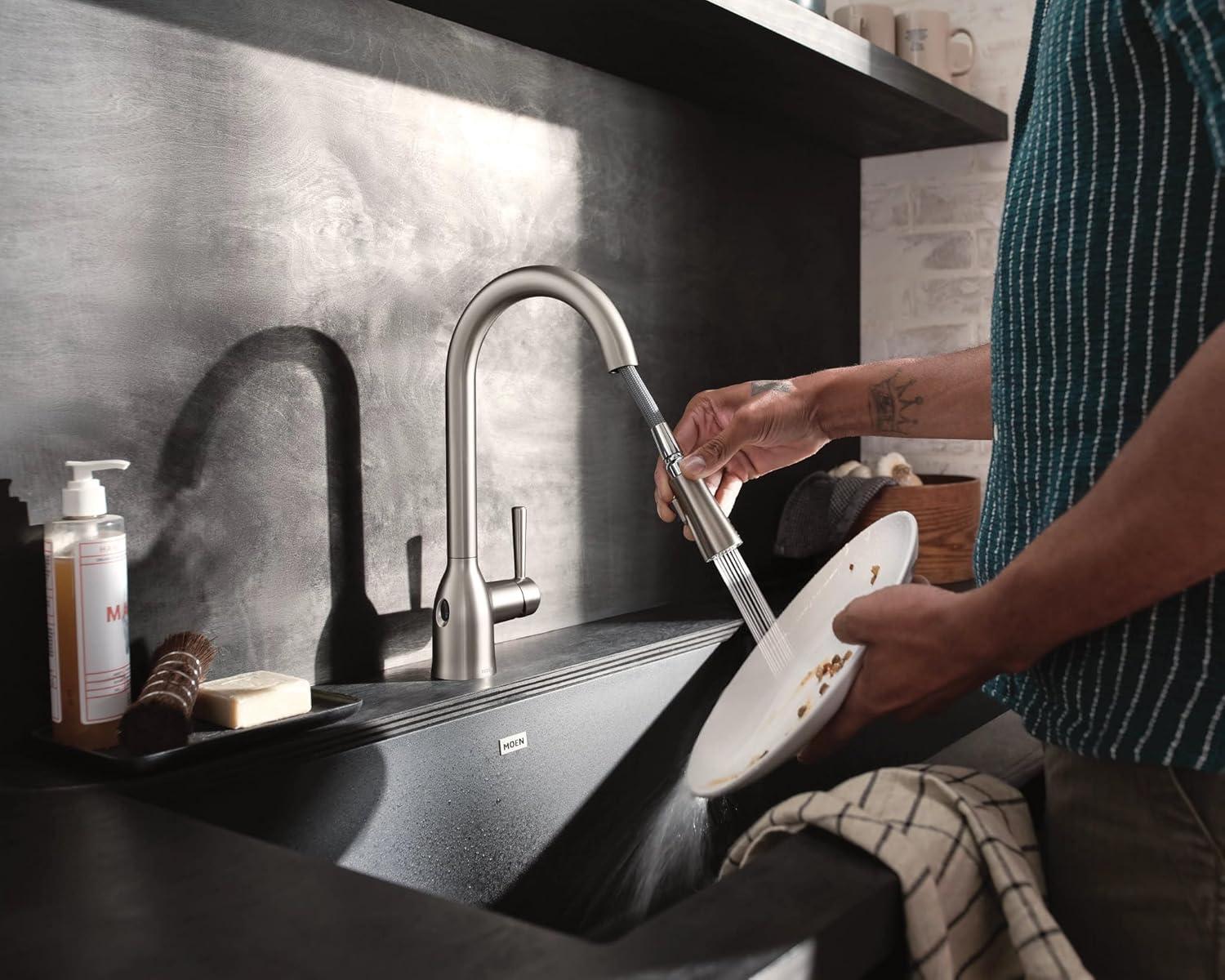 Moen Adler MotionSense Wave Single Handle Pulldown Kitchen Faucet with Power Clean Technology