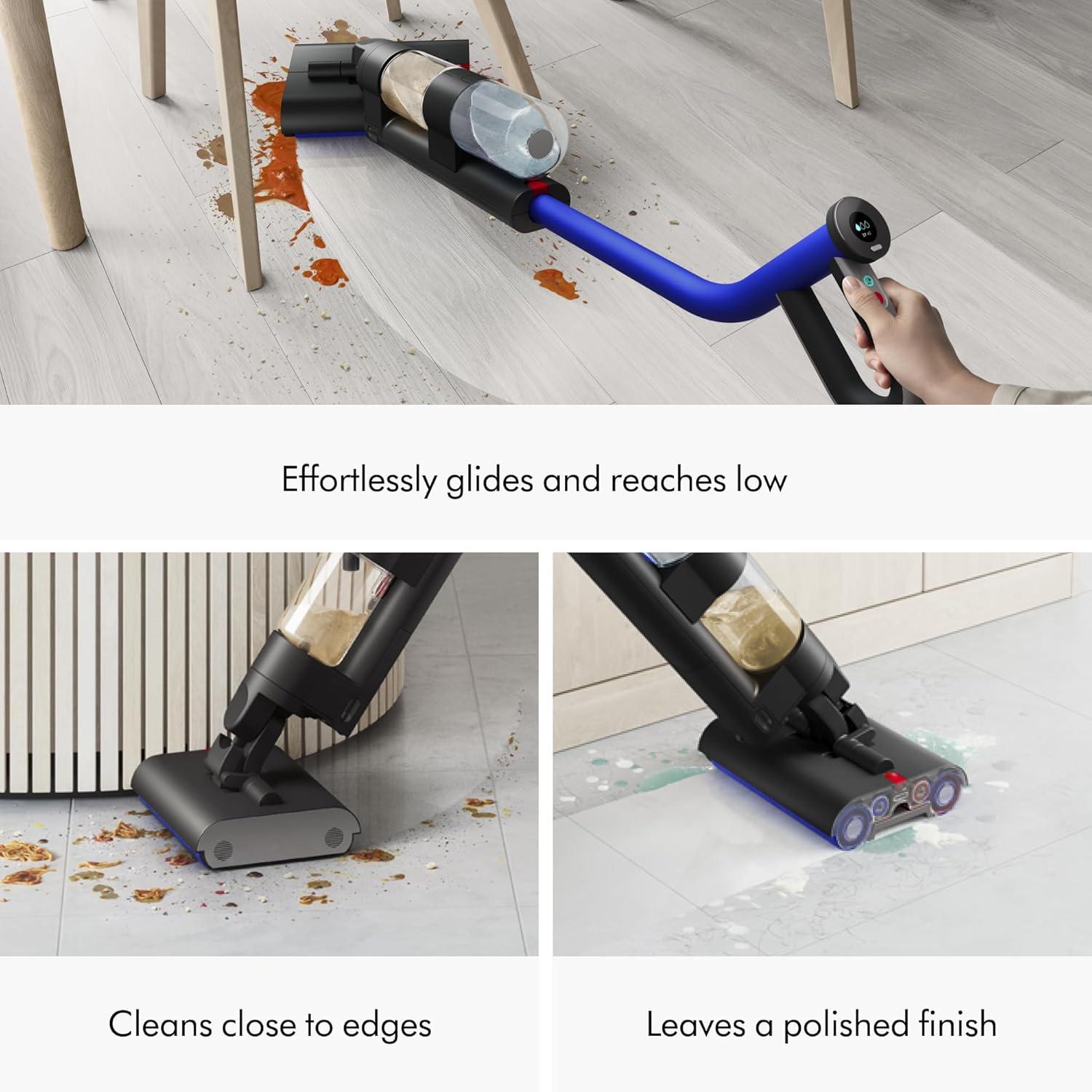 Dyson WashG1 Wet Cleaner Matte Black/Blue: Bagless, Battery-Powered, 4 Speeds, Hardwood & Hard Floor, 2-Year Warranty