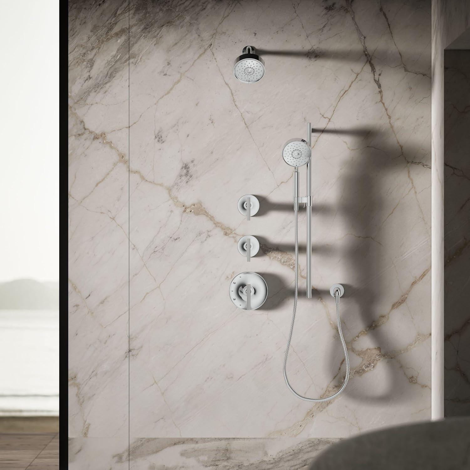 Kohler Purist 2.5 Gpm Multifunction Wall Mount Showerhead, Three Spray Settings, 5.5" High Pressure Spray Head