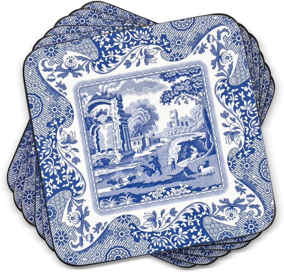 Pimpernel Blue Italian Coasters 4"X 4"