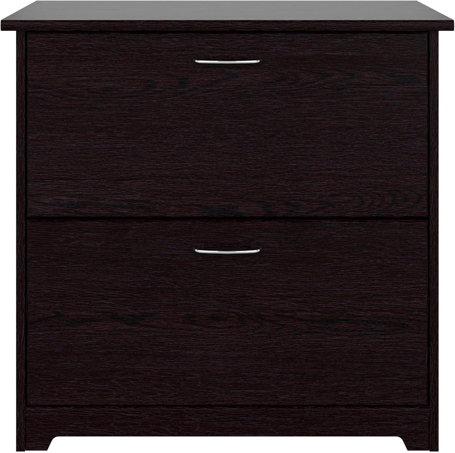 Bush Furniture Cabot Lateral File Cabinet, 2 Drawer, Espresso Oak