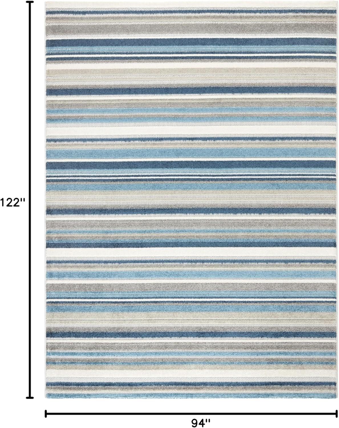 TOWN & COUNTRY EVERYDAY Rio Multicolor Stripe Outdoor Rug Blue/Multi