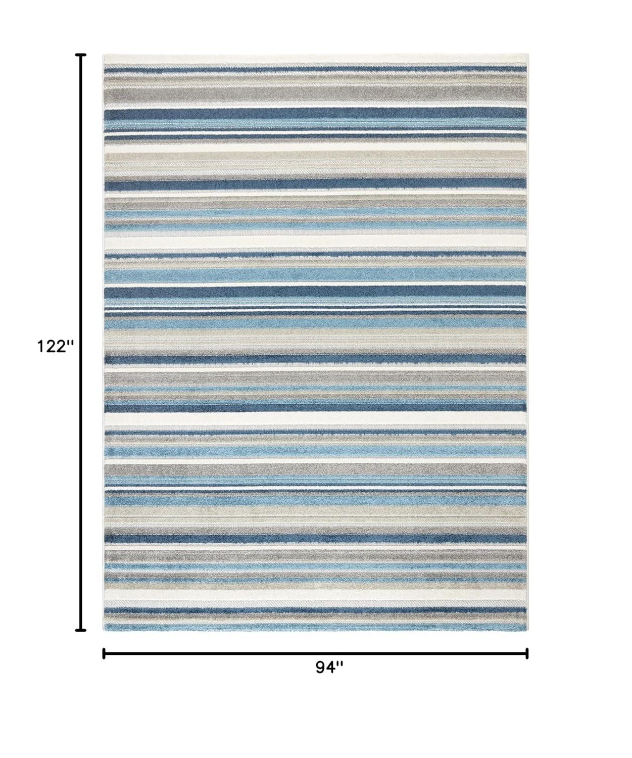 TOWN & COUNTRY EVERYDAY Rio Multicolor Stripe Outdoor Rug Blue/Multi