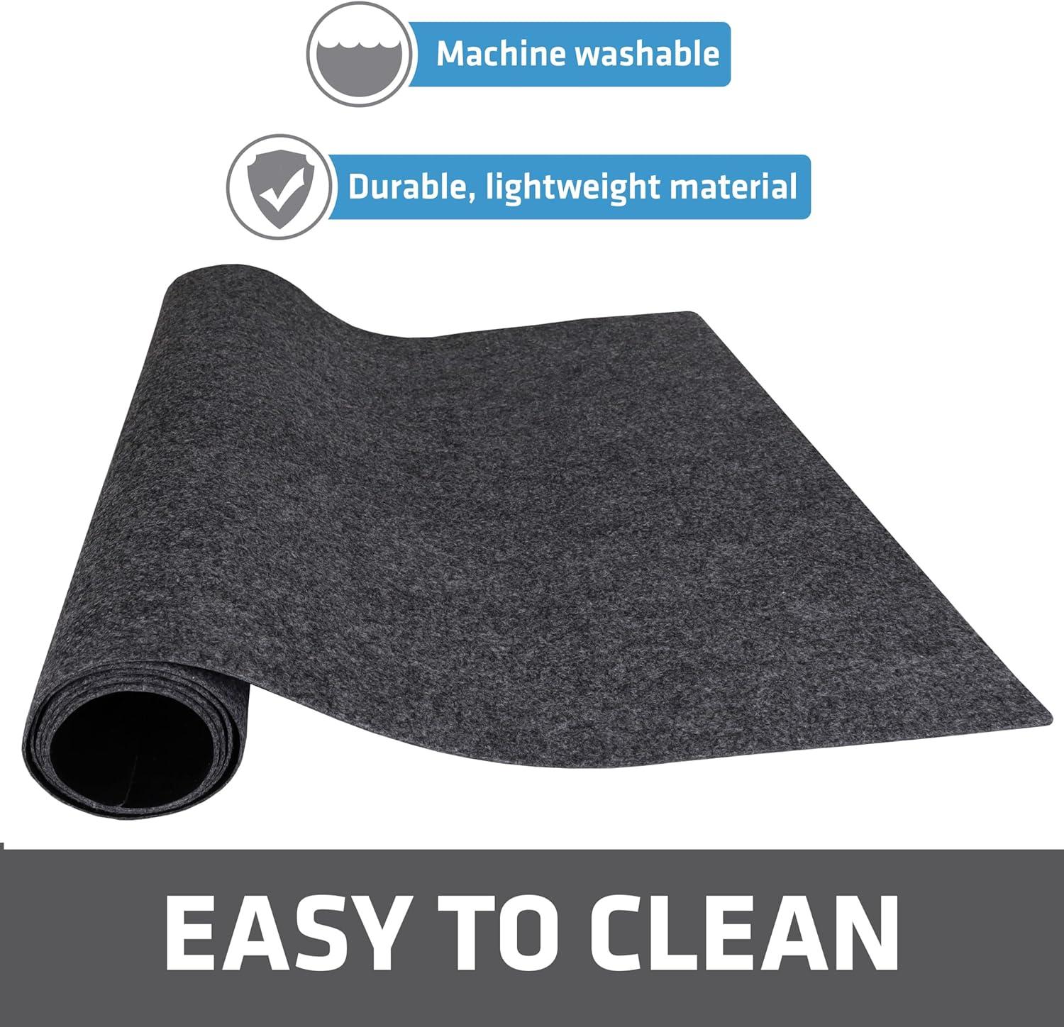 Premium Under Sink Mat, Shelf & Drawer Liner For Kitchen & Bath - Absorbent, Waterproof, Trimmable