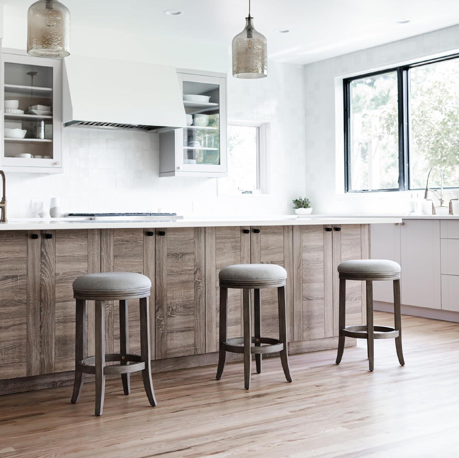 Maven Lane Maven Lane Eva Stool with Fabric Upholstery