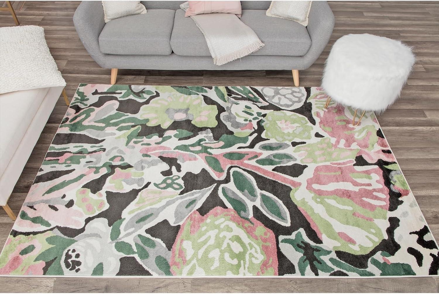 Rugs America Hanna Floral Transitional Area Rug