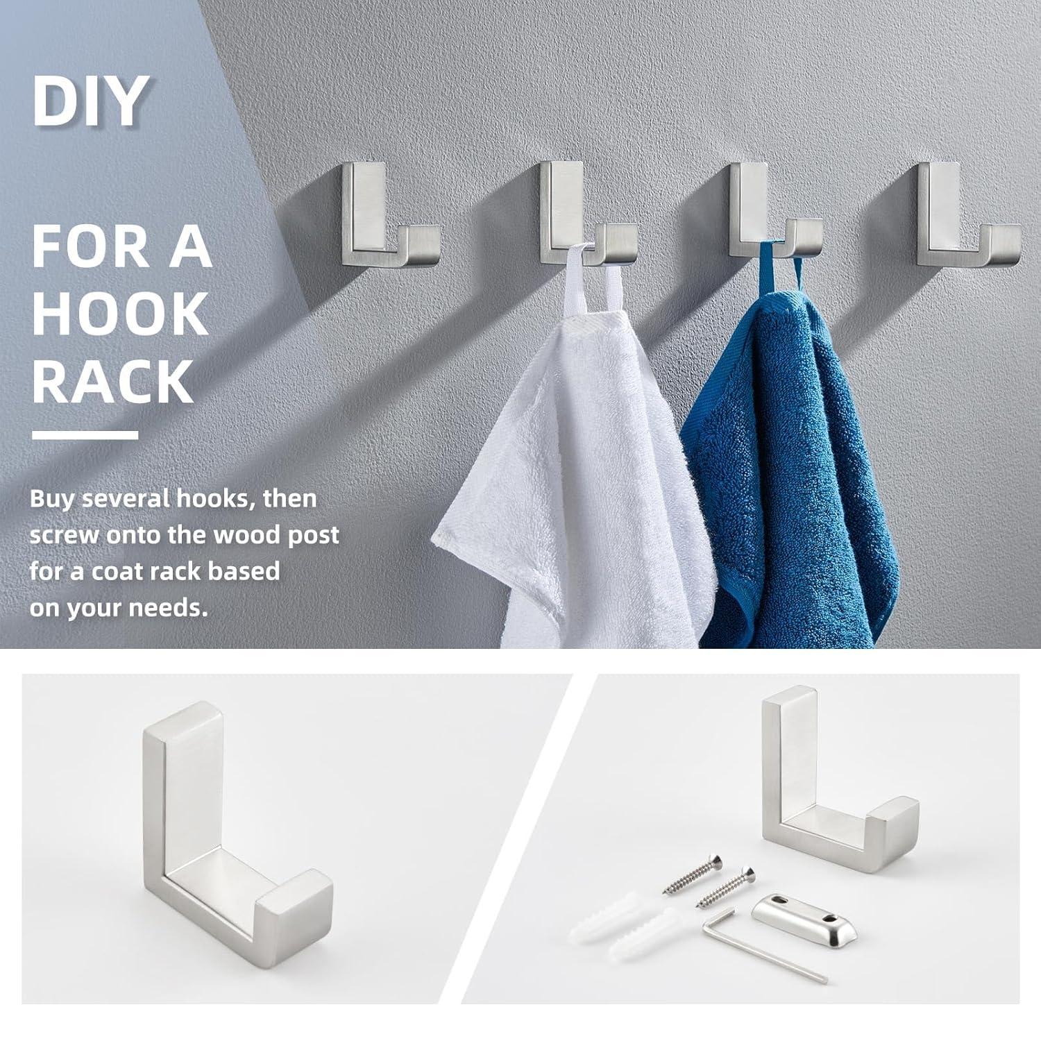 AngleSimple Stainless Steel Bathroom Wall Mounting Robe Hook KA082