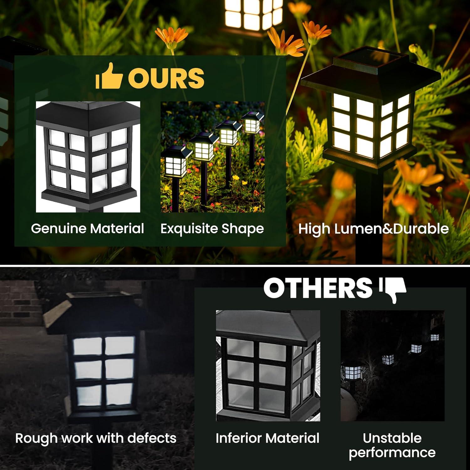 Solar Outdoor Lights,12 Pack LED Solar Lights Outdoor Waterproof Solar Walkway Lights