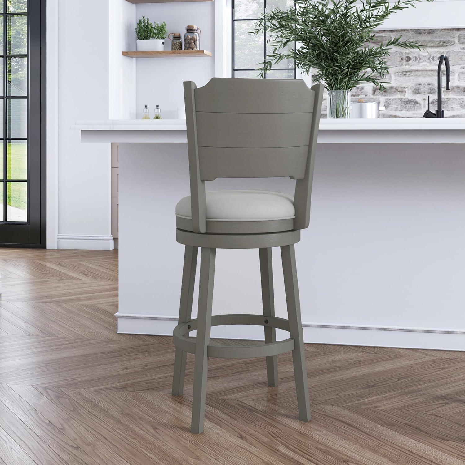 30.25" Clarion Swivel Barstool Distressed Gray - Hillsdale Furniture