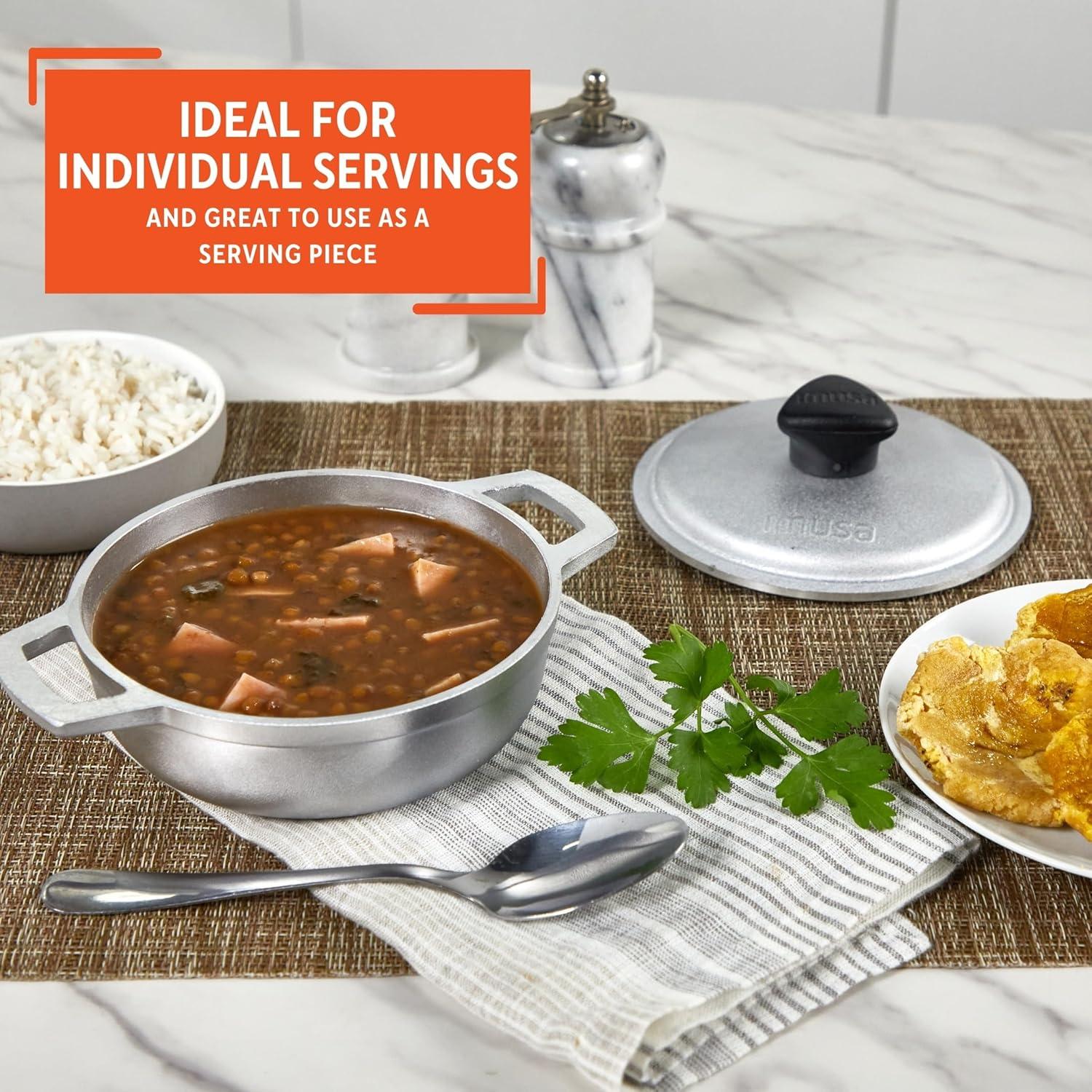 IMUSA 0.5qt Cast Aluminum Mini Caldero 4pc Set