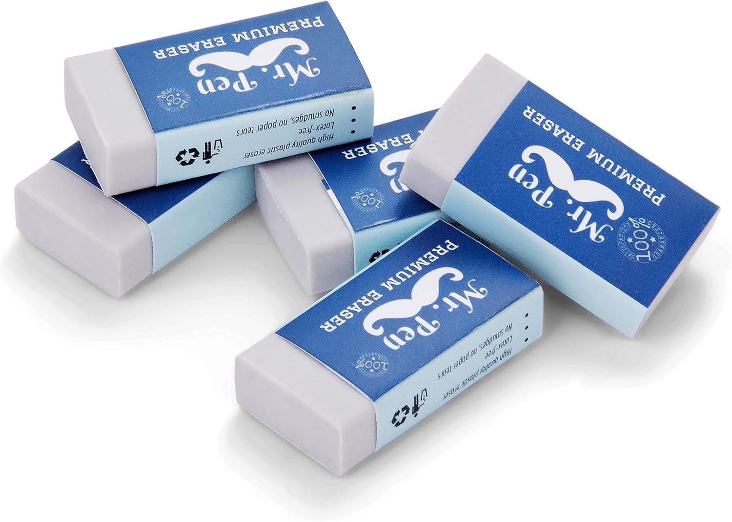 Mr. Pen- Erasers, Pack of 24, Premium Eraser, Pencil Erasers, White Eraser, Office Supplies