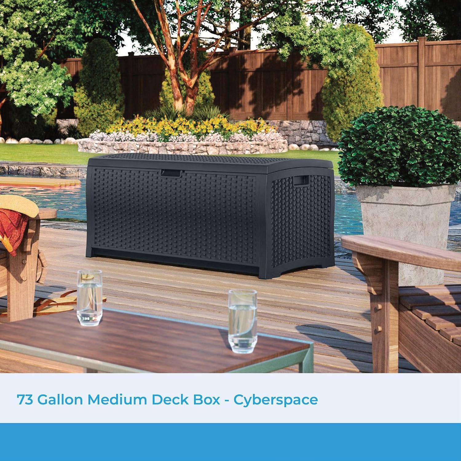 Suncast 73 Gallon Wicker Deck Box