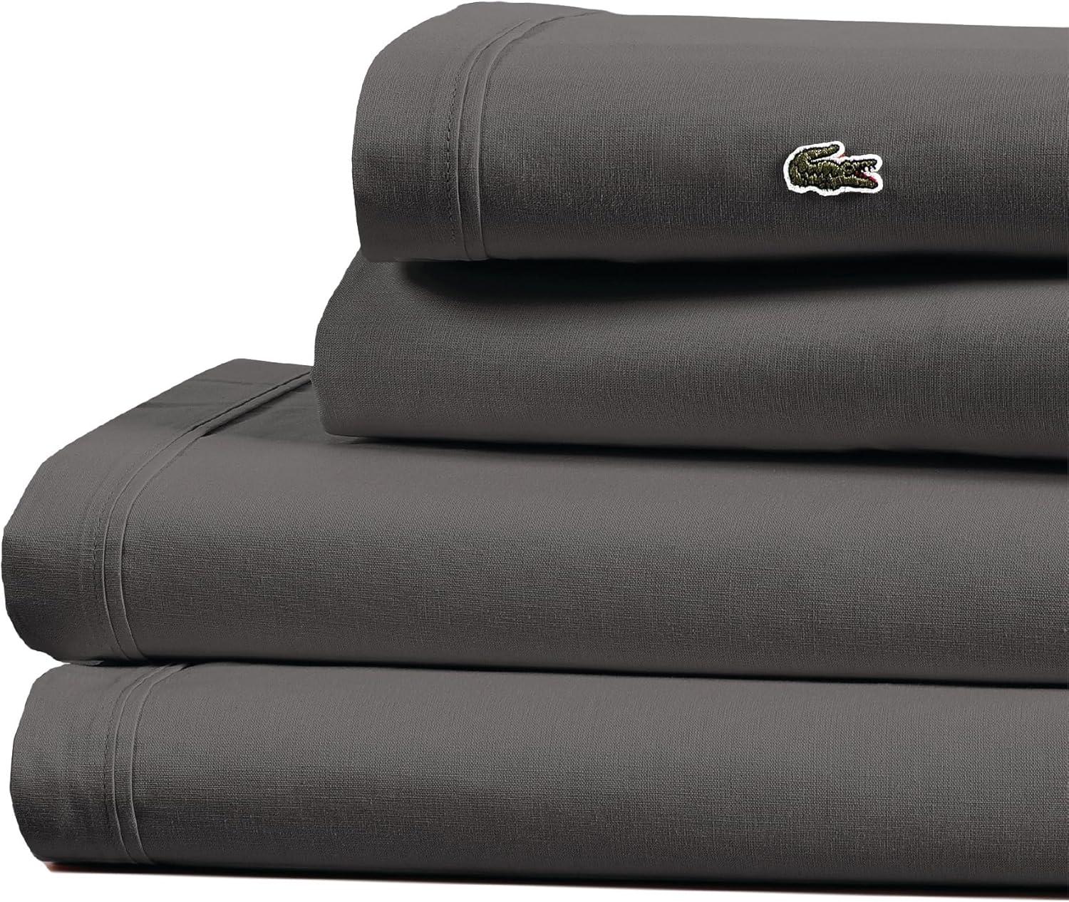 Lacoste Cotton Percale 200 Thread Count 100% Cotton Sheet Set