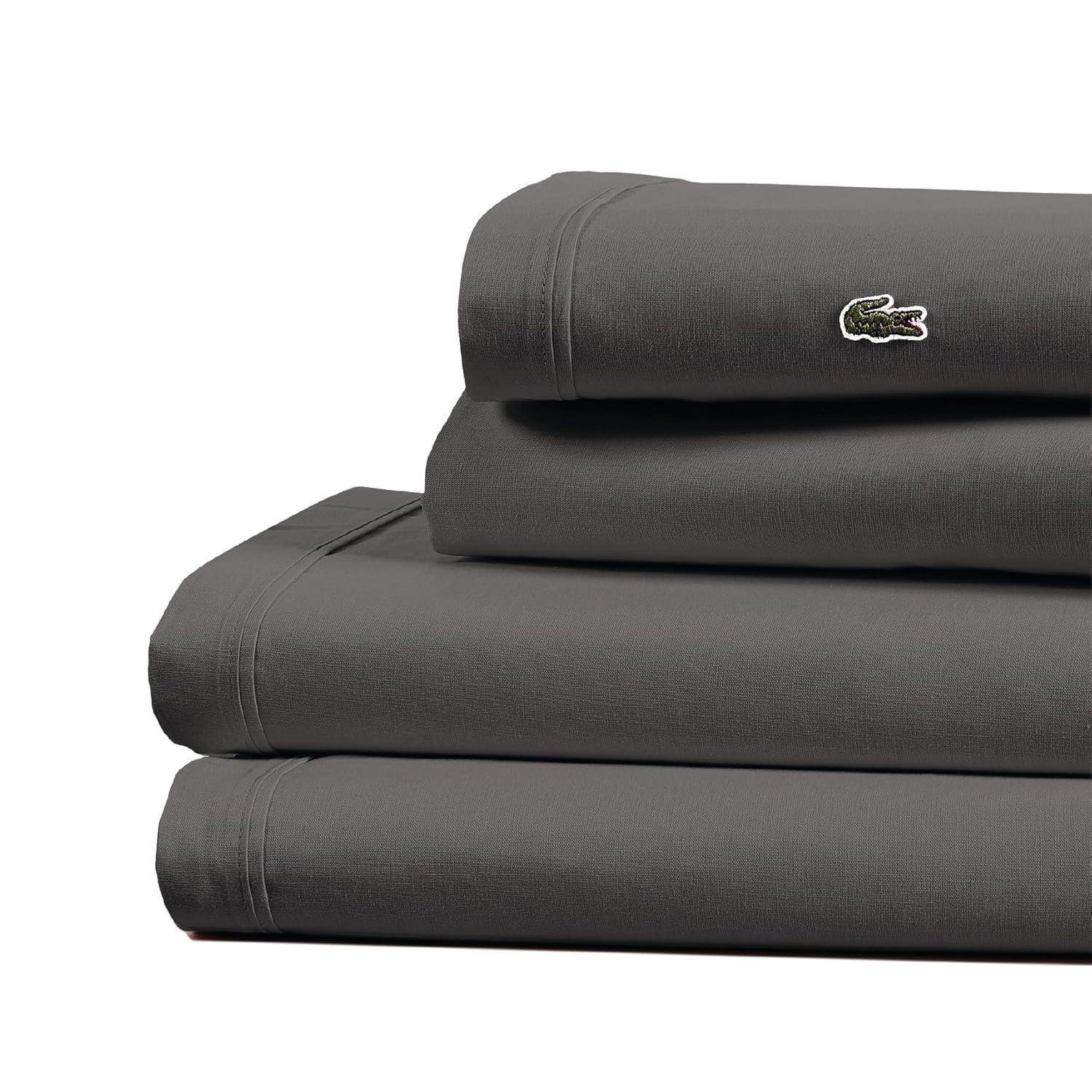 Lacoste Cotton Percale 200 Thread Count 100% Cotton Sheet Set