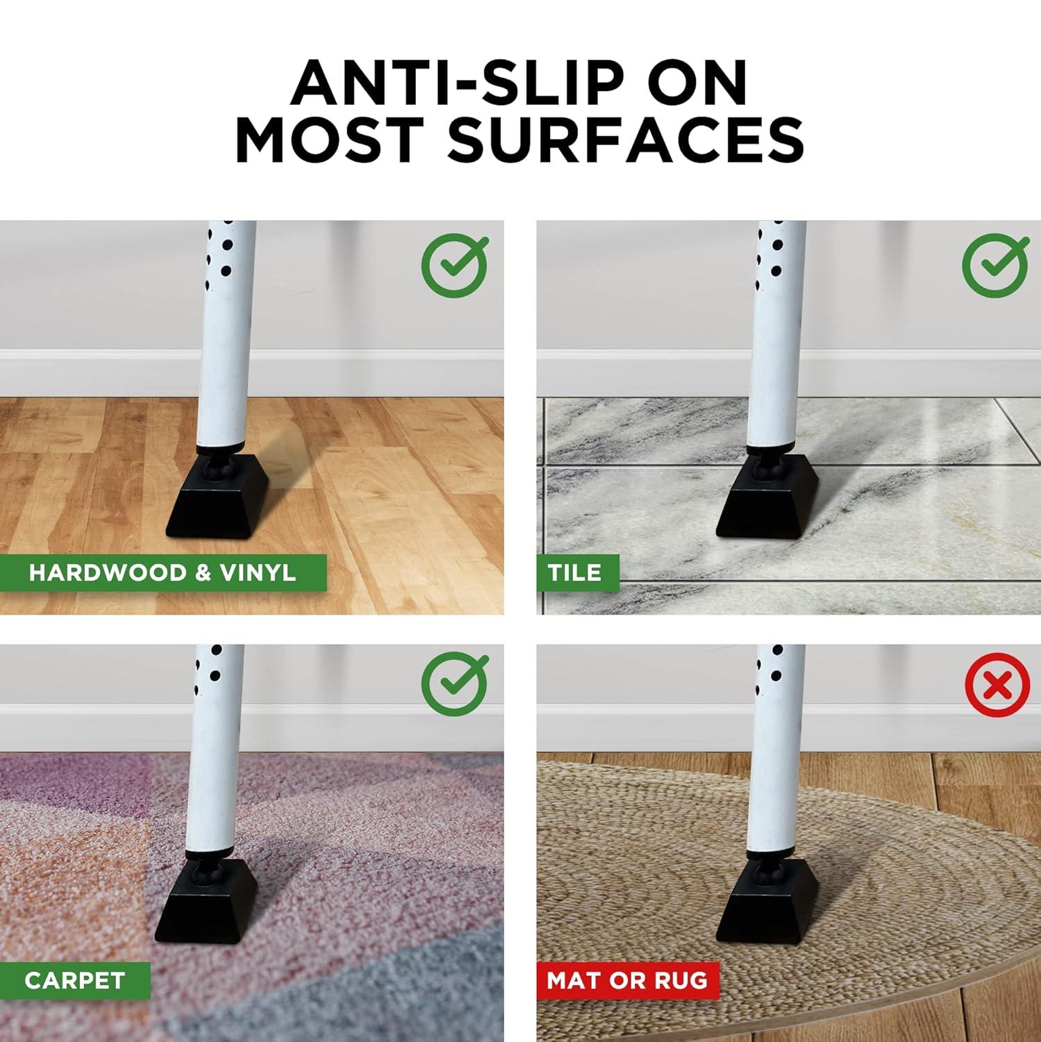 Guard Dog Security Portapuertas - Barra de Tapón de Puerta Extensible