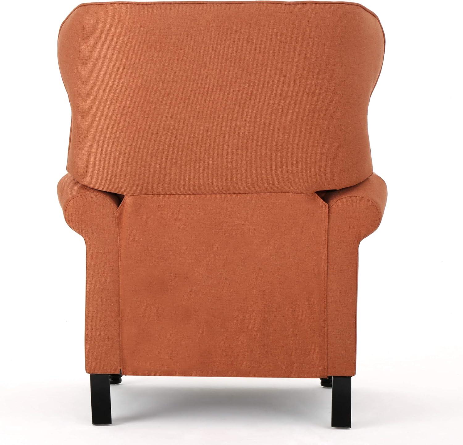 GDF Studio Waldo Contemporary Tufted Fabric Recliner, Orange