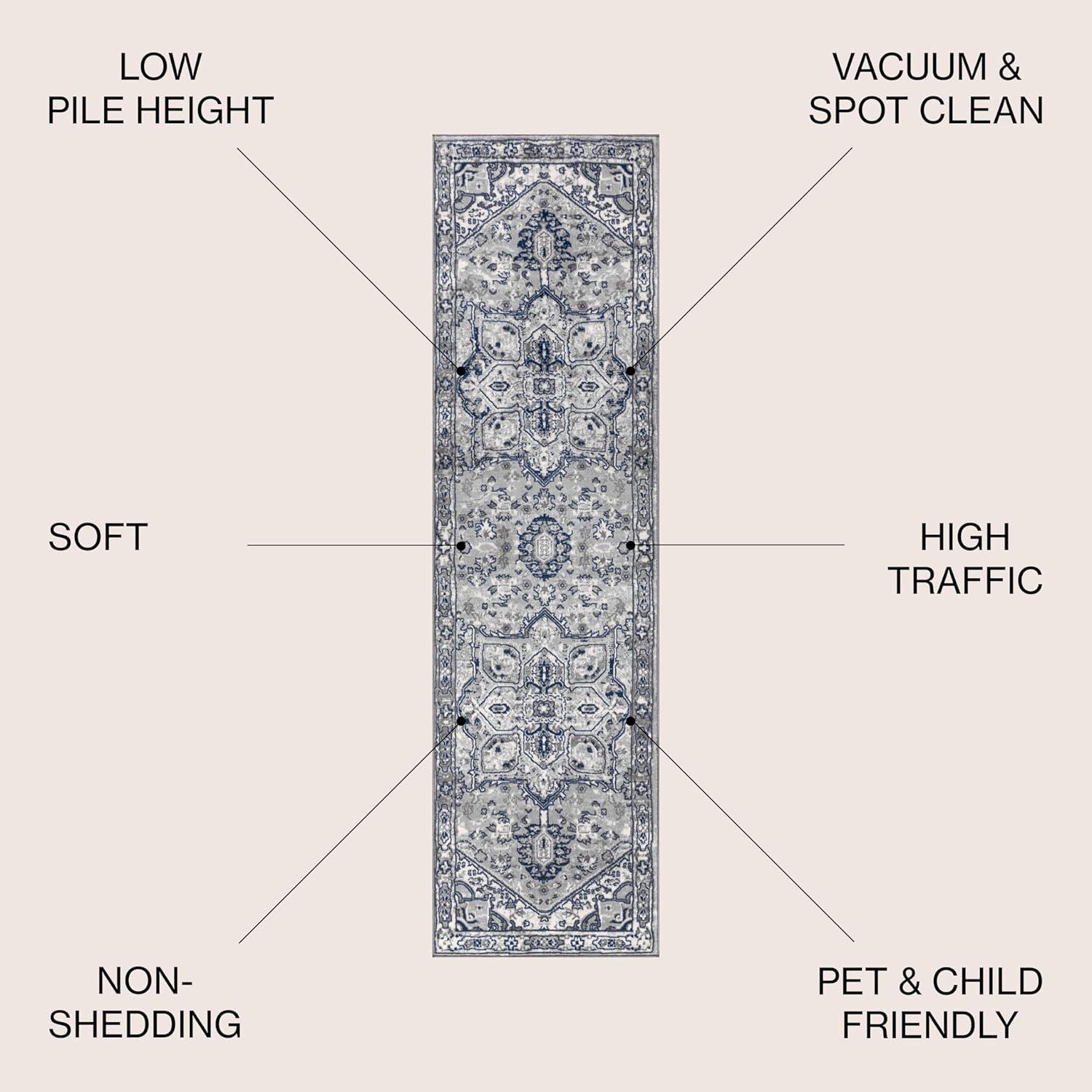 Modern Persian Vintage Medallion Runner Rug - JONATHAN Y