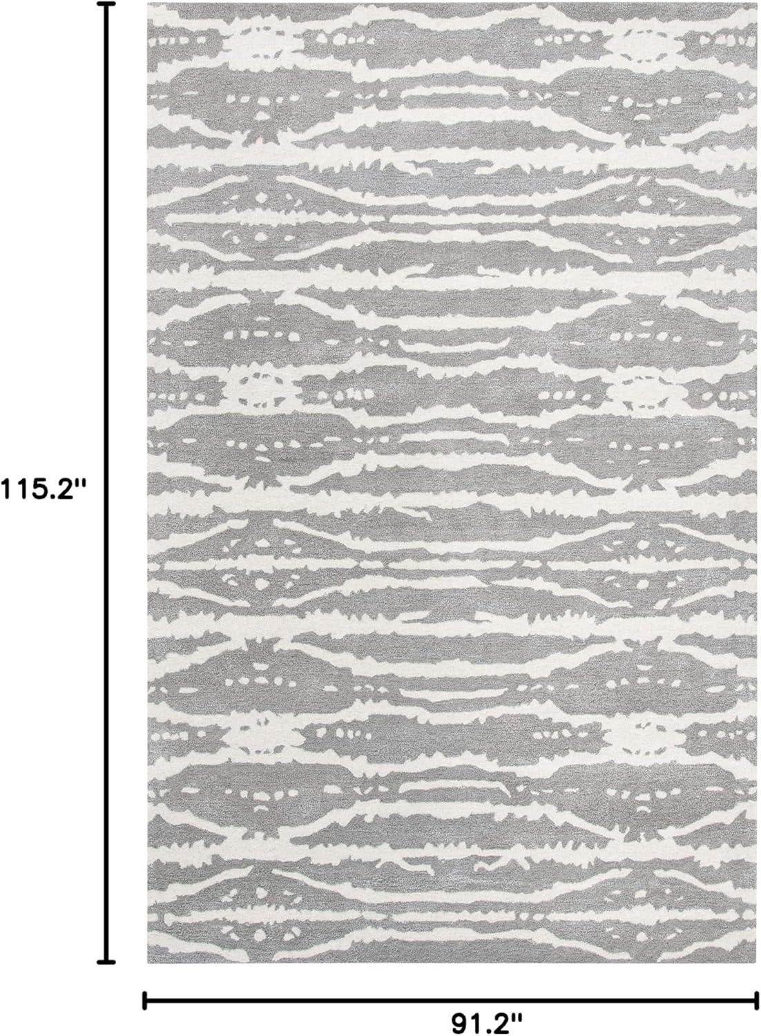 Soho SOH656 Hand Tufted Area Rug - Grey/Ivory - 7'6"x9'6" - Safavieh.
