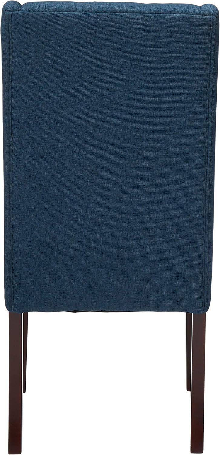 Christopher Knight Home Set of 2 Blythe Tufted Dining Chairs Navy Blue: Polyester Upholstery, Hardwood Frame