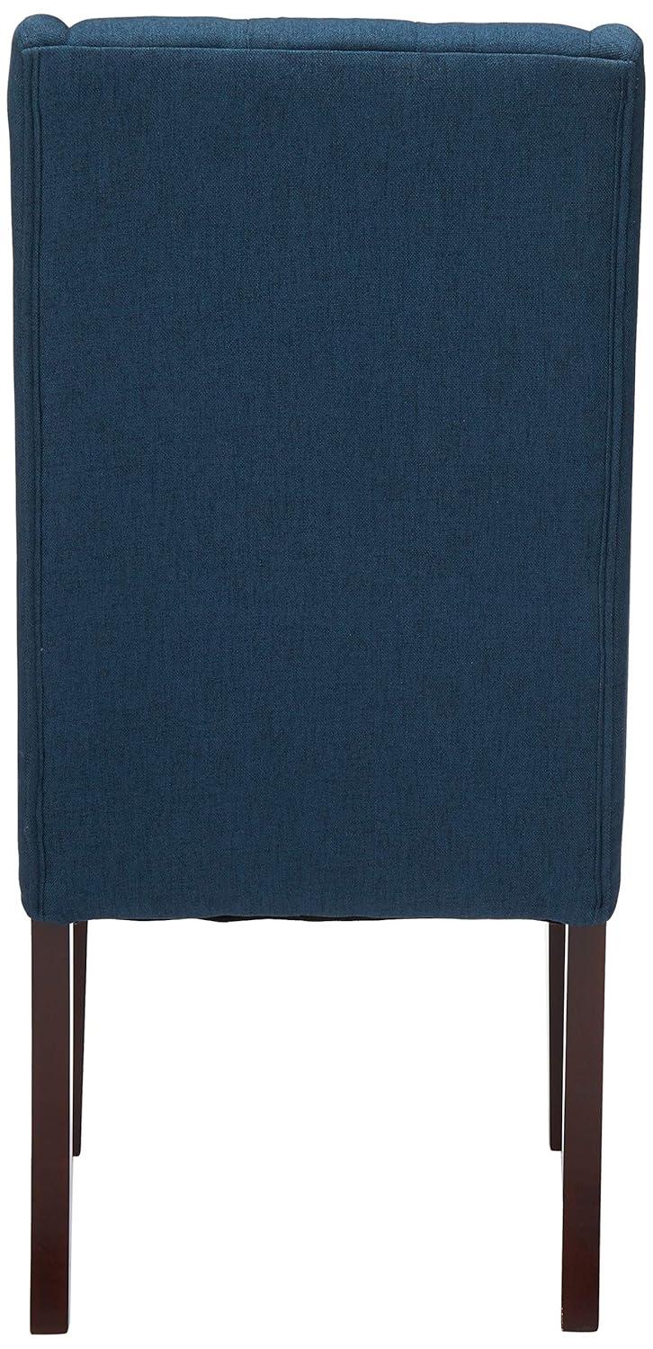 Christopher Knight Home Set of 2 Blythe Tufted Dining Chairs Navy Blue: Polyester Upholstery, Hardwood Frame