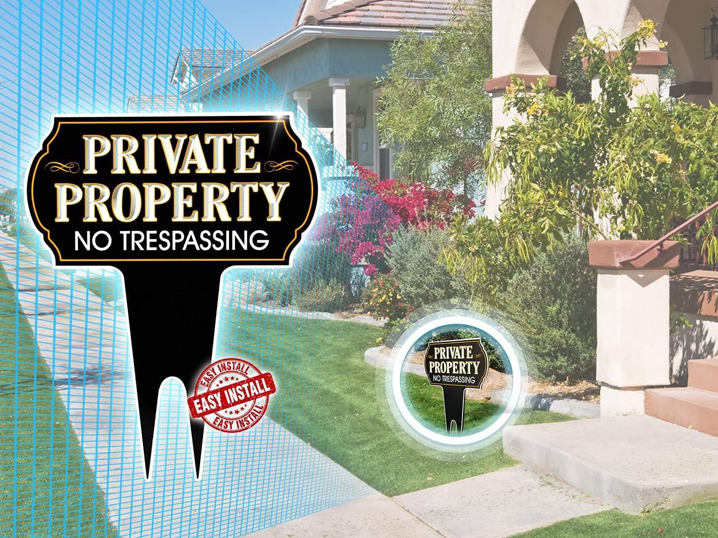 Signs Authority 15" x 12" Aluminum Private Property No Trespassing Sign