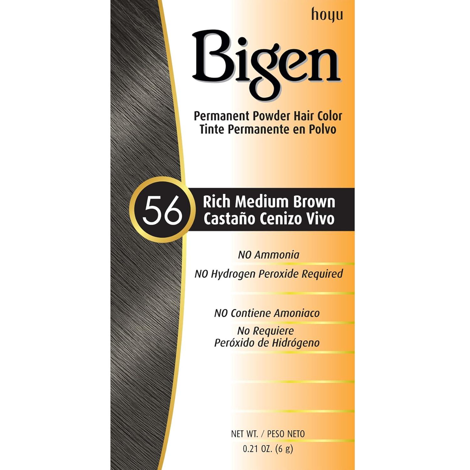 Bigen Permanent Powder Haircolor (Color : Rich Medium Brown #56), Female