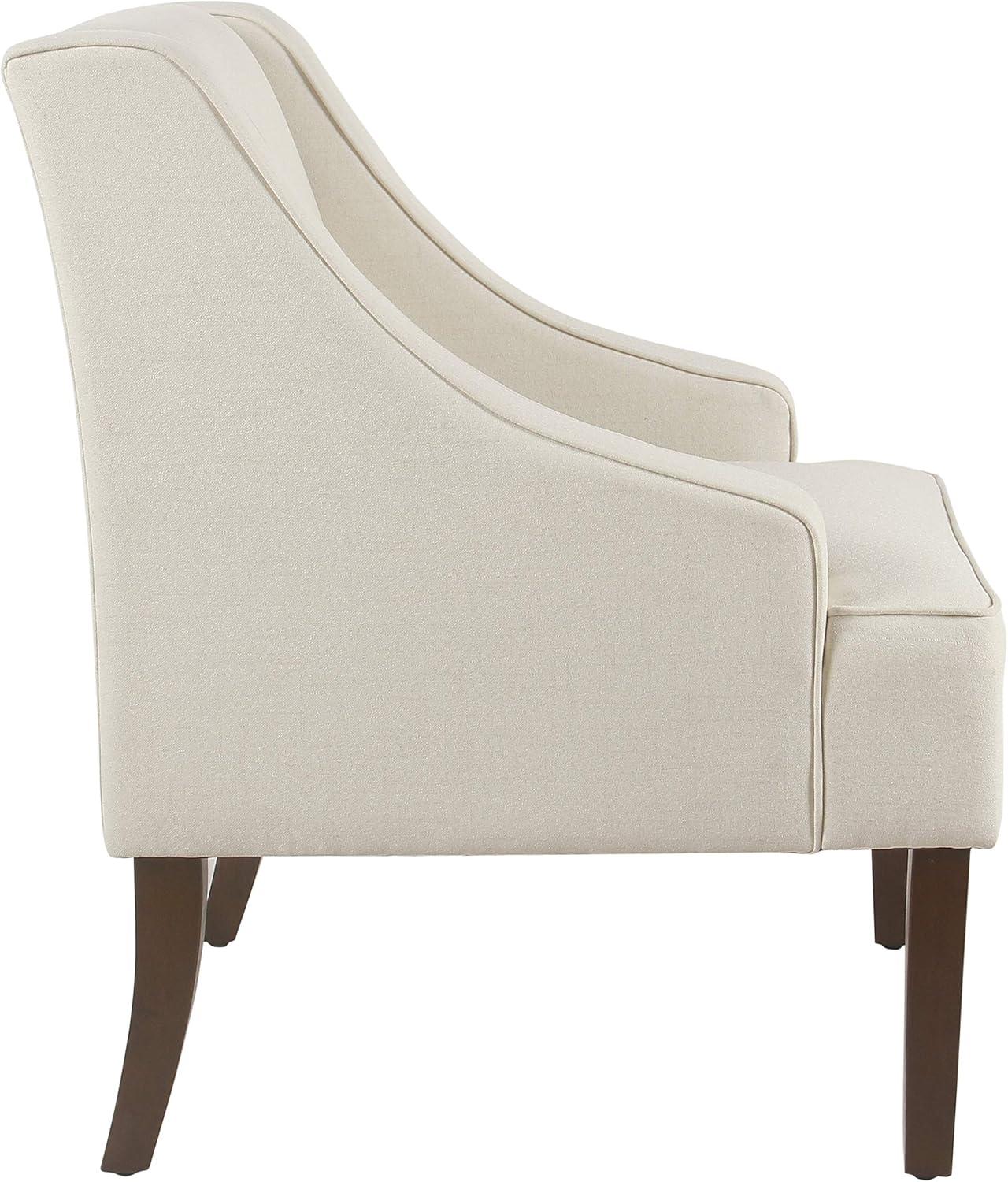 Classic Solid Swoop Arm Accent Chair - Homepop