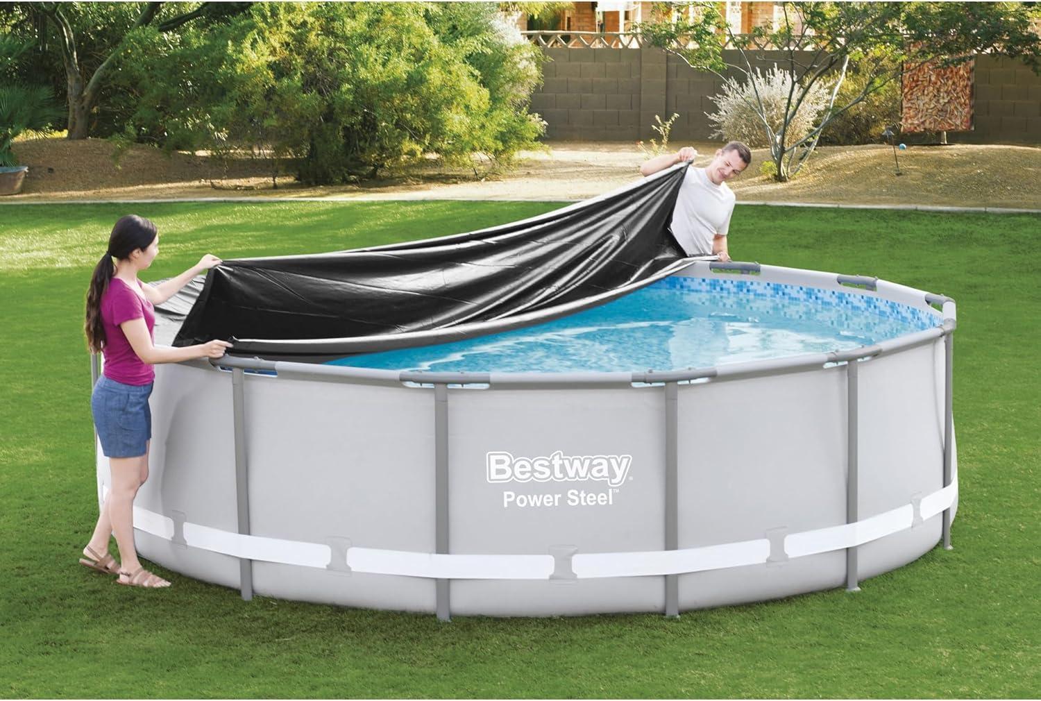 Bestway Bestway Flowclear Round 14' Pool Cover for Above Ground Frame Pools (Cover Only)