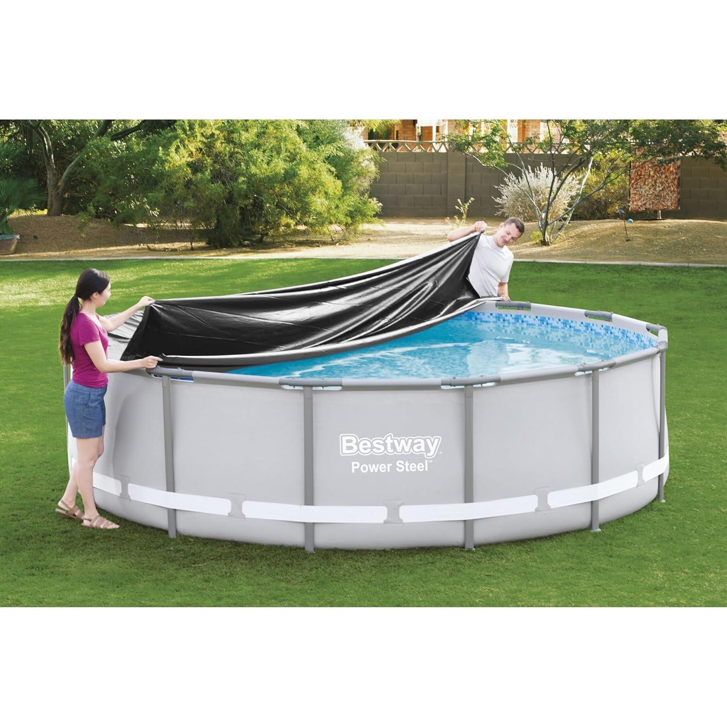 Bestway Bestway Flowclear Round 14' Pool Cover for Above Ground Frame Pools (Cover Only)