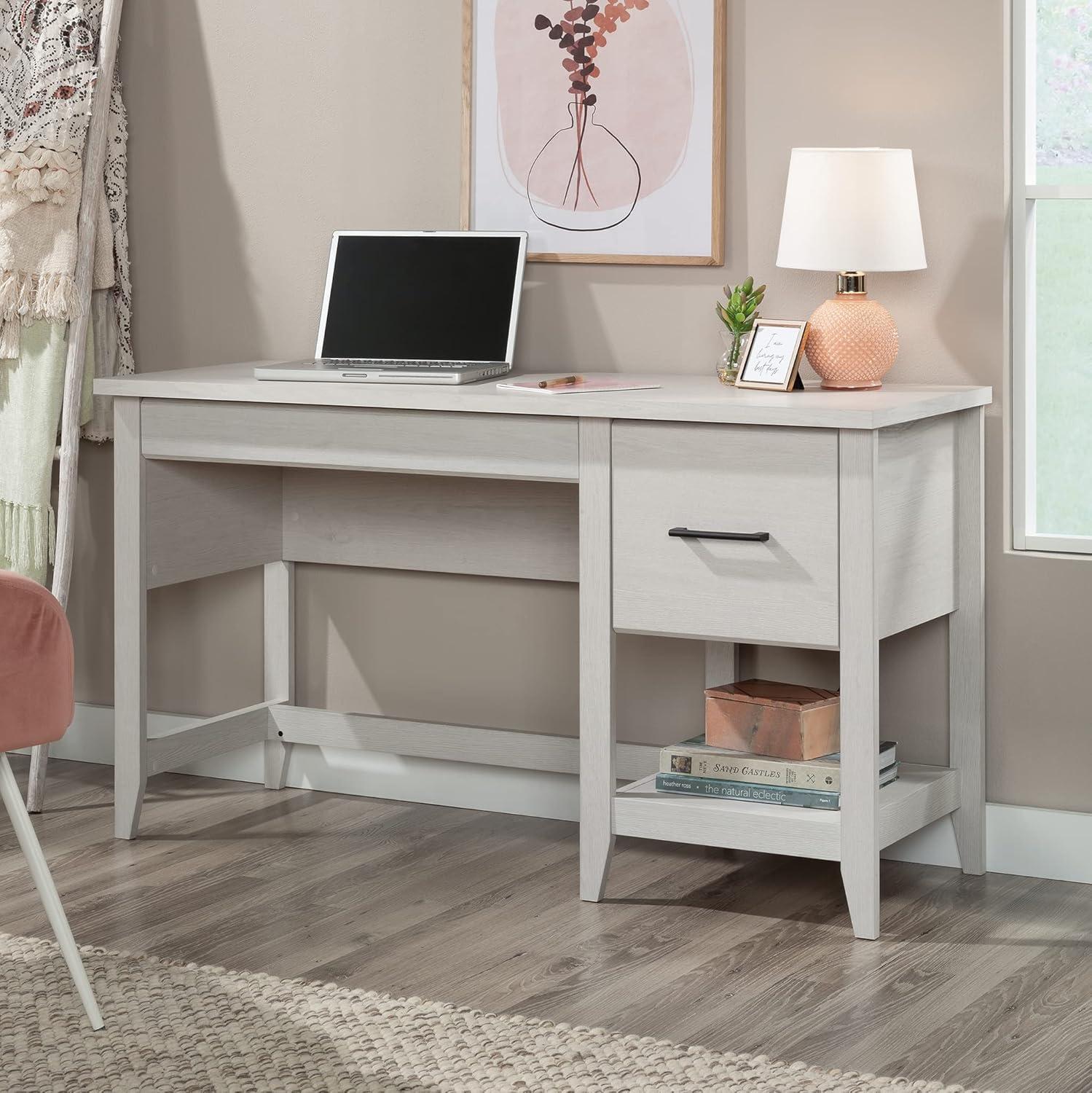 Summit Station 2 Drawer Desk Glacier Oak - Sauder: Home Office, Letter-Size File Storage, Laminated Surface: MDF Construction, Metal Hardware