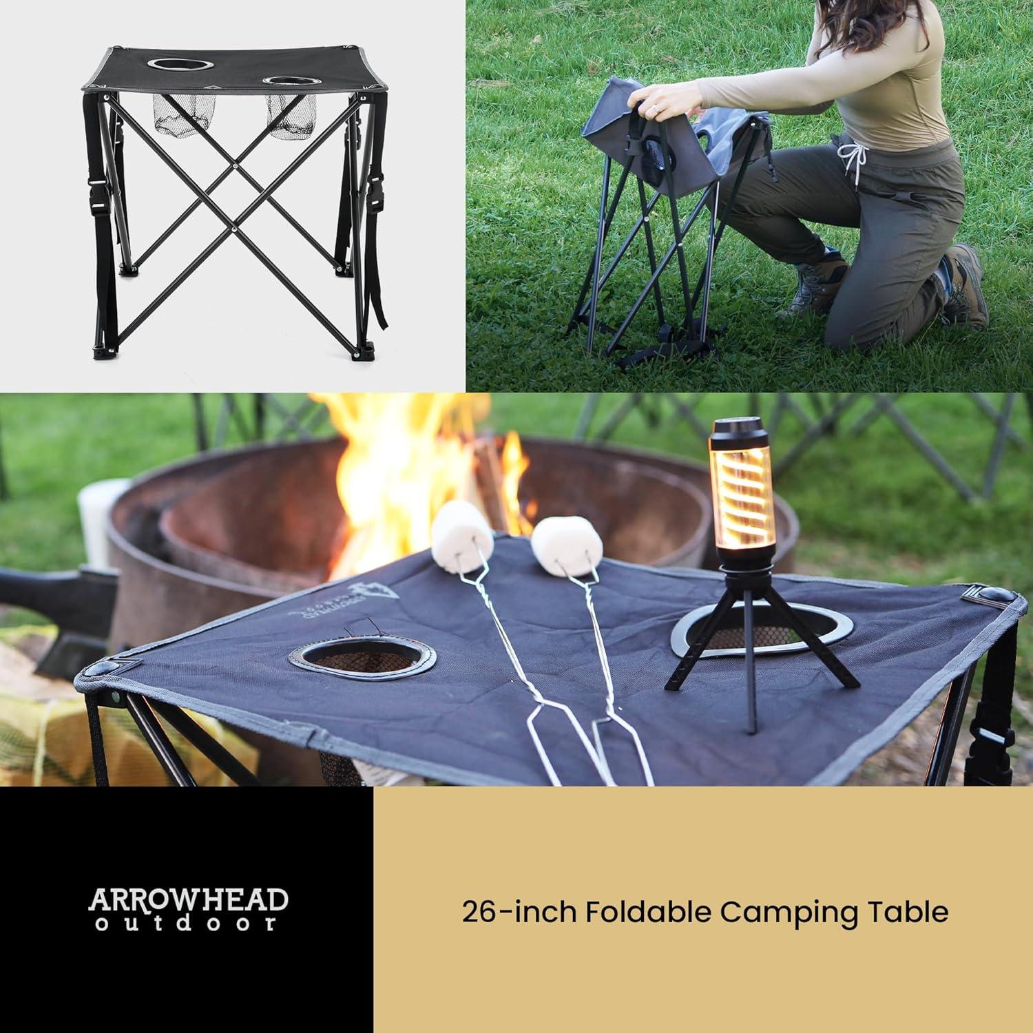 ARROWHEAD Outdoor Square Fabric Outdoor Folding Camping Table