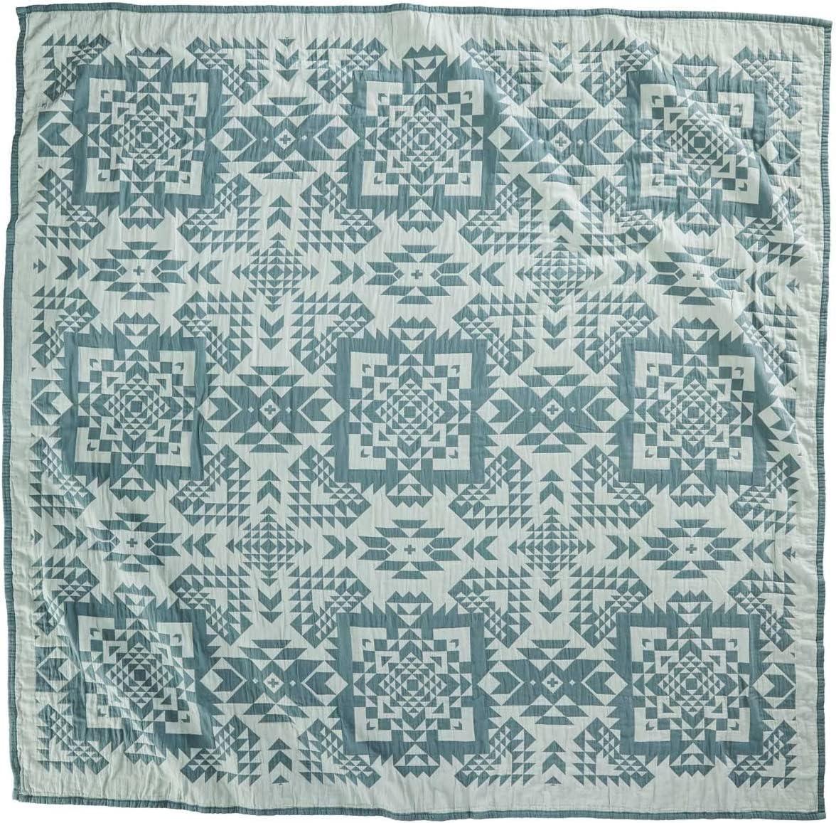 Pendleton Opal Spring Organic Cotton Matelassé Coverlet