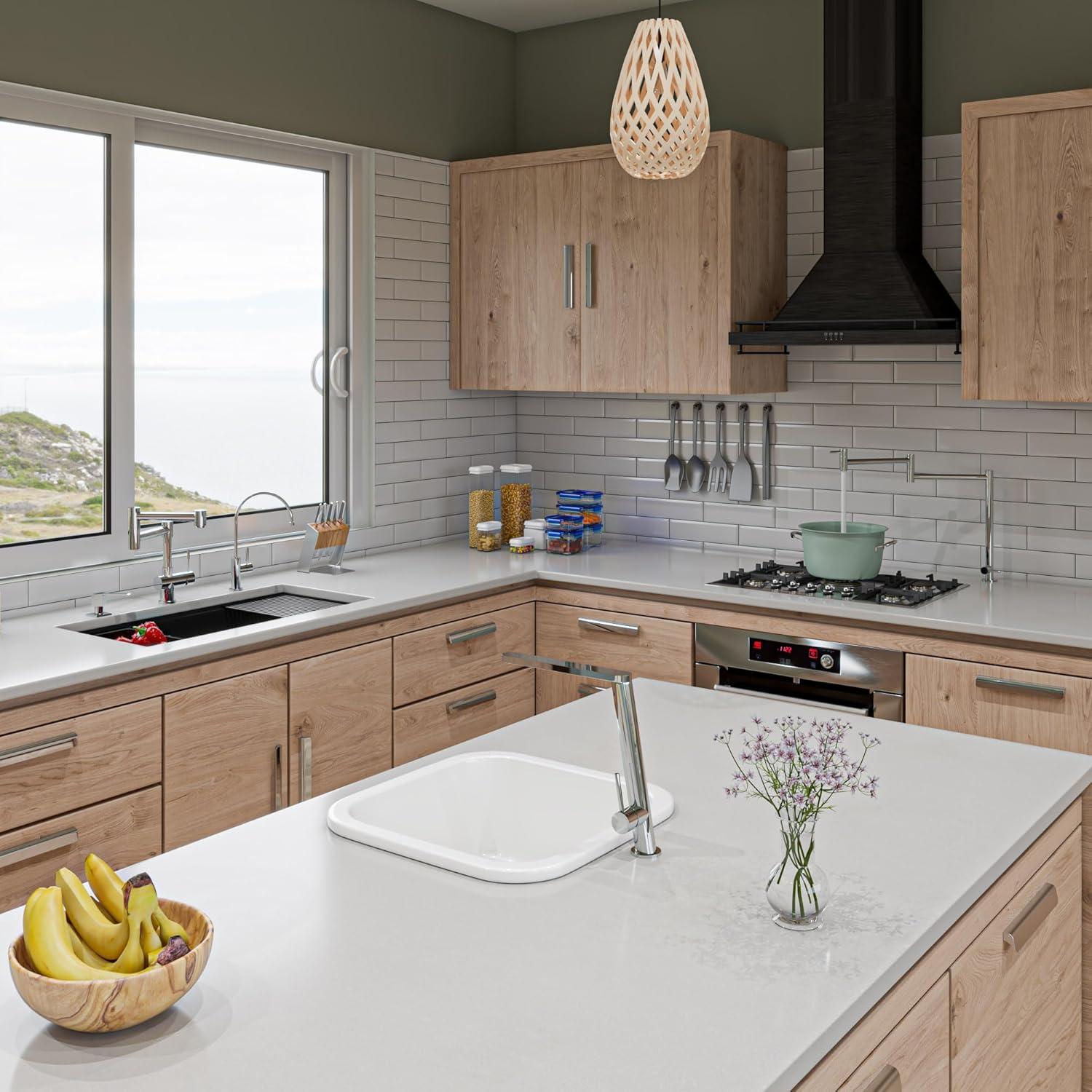 34'' L Double Bowl Granite Kitchen Sink