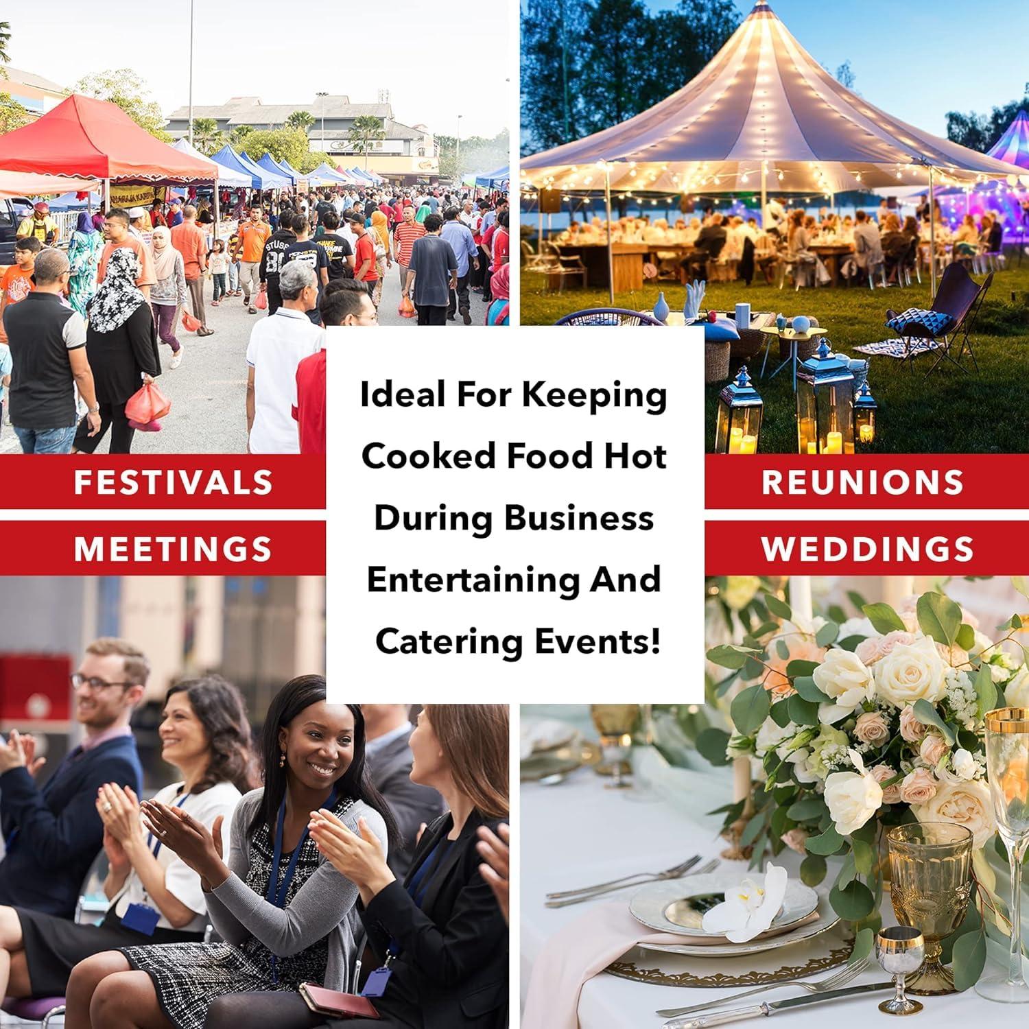 Sterno Buffet Kit Foldable Chafing Dish Buffet Set - Chafing Dishes for Buffet & Catering Food Warmers - Catering Supplies & Food Warming Trays for Buffet Party - 8-Piece Chafing Dish Set