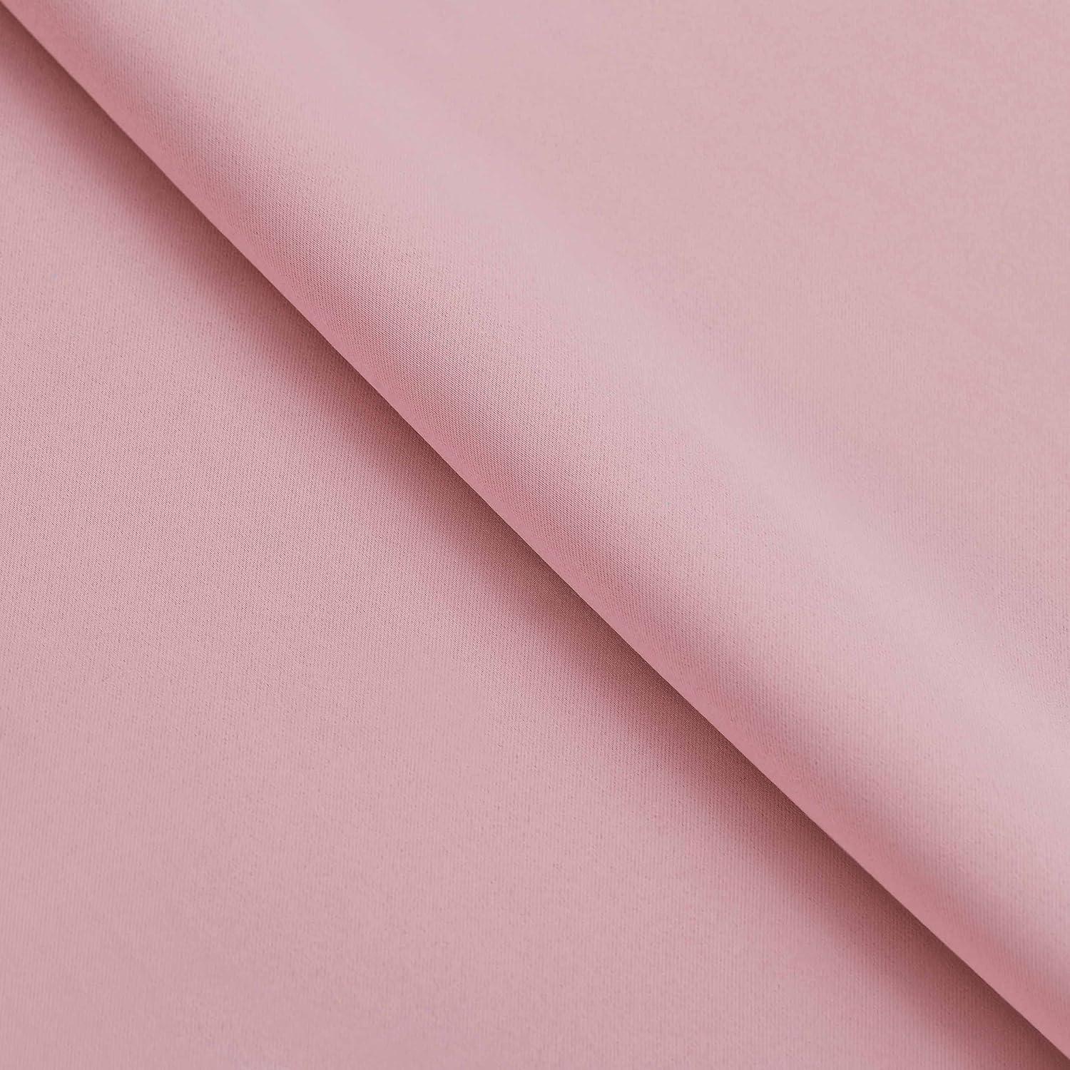 Superior Solid Blackout Curtain Panel, Set of 2, 8 Grommet Curtains 52" W x 108" L, Mauve chalk