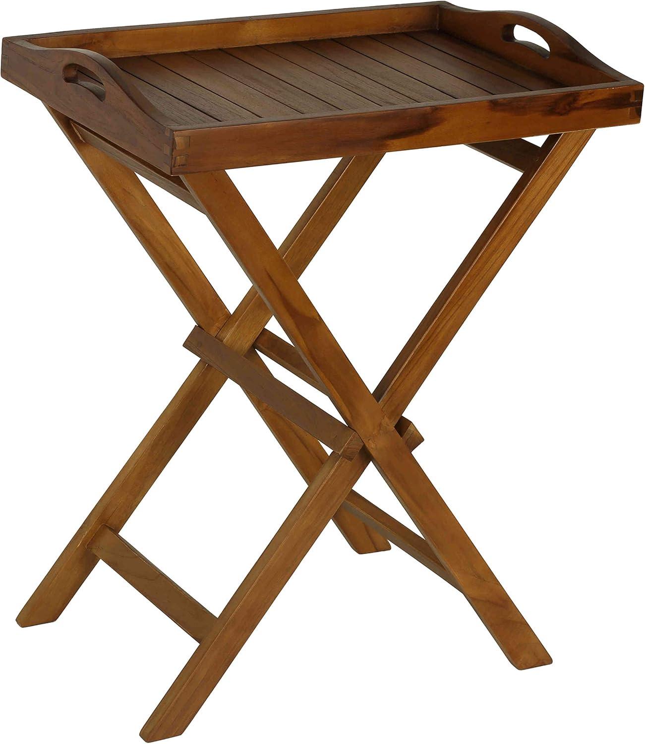 Cecilia Rectangular Teak Outdoor Folding Side Table