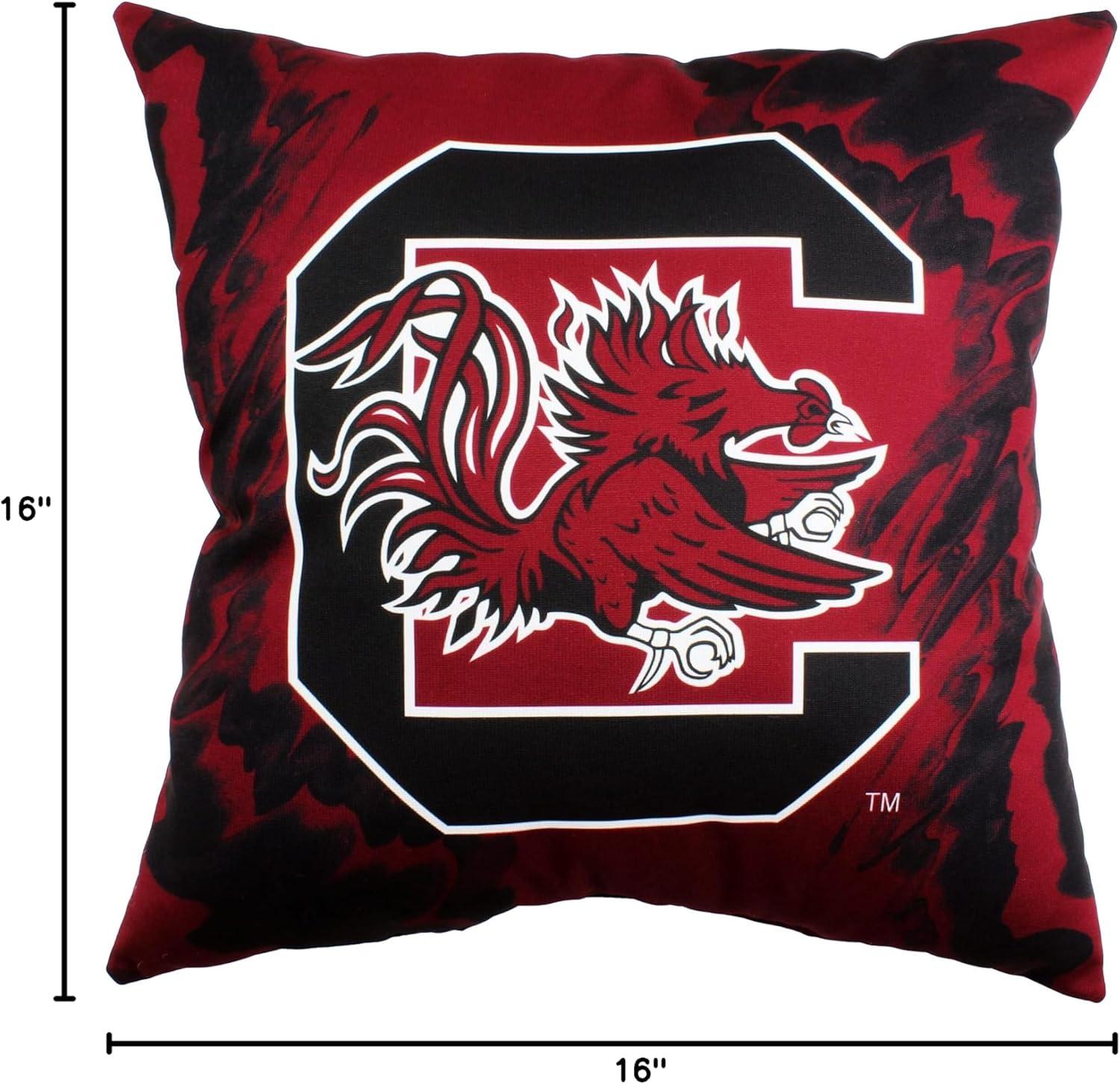 South Carolina Gamecocks 16" Red and Black Polyester Pillow