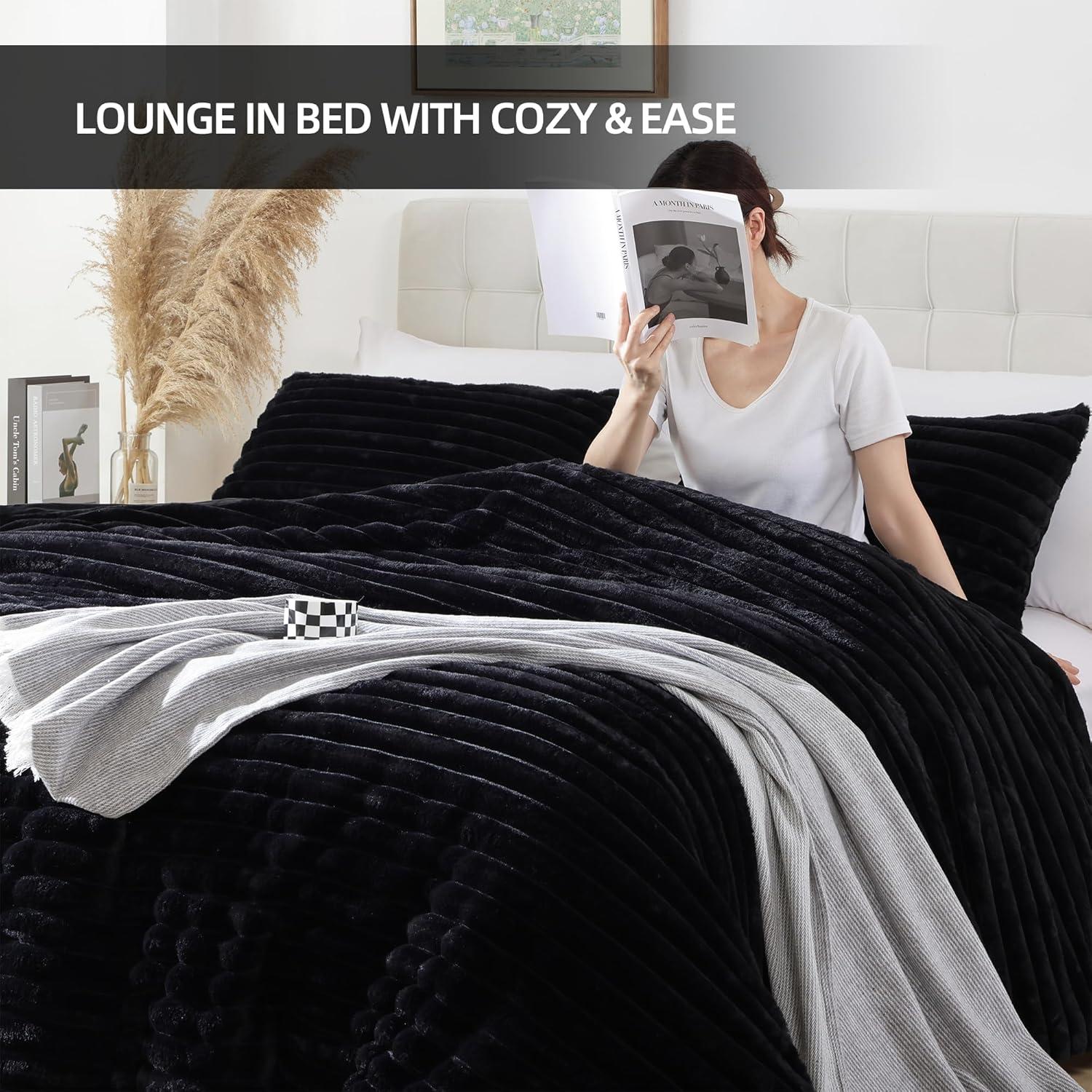 Smoofy Fluffy Twin Comforter Sets 2 Pieces - Sage Green Fleece Fluffy Comforter Set, Luxury Fuzzy Twin Bedding Set, Soft Twin Size Comforter All Season, Heavy Faux Fur Comforter with Pillow Cases