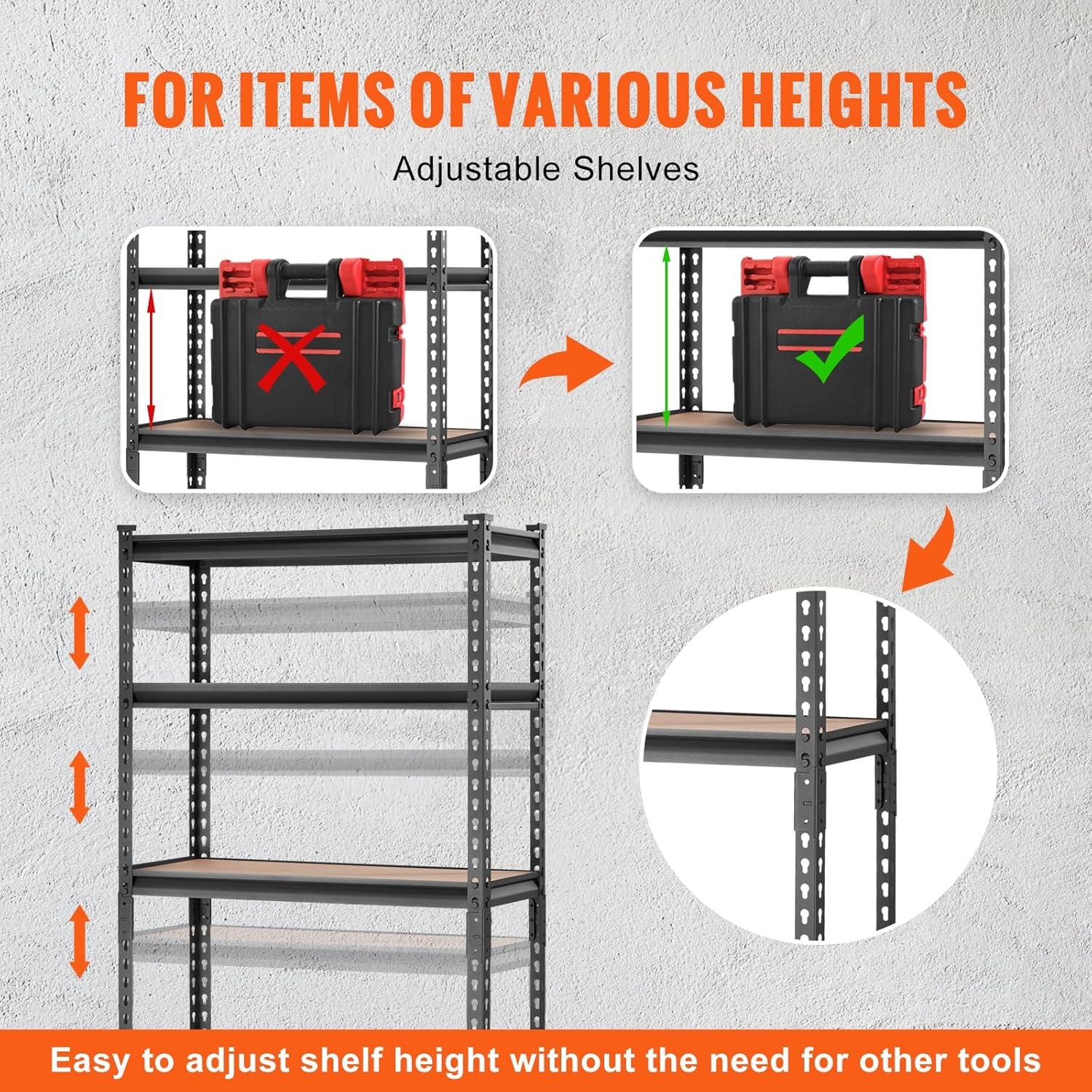 5-Tier Adjustable Heavy Duty Garage Shelving Unit