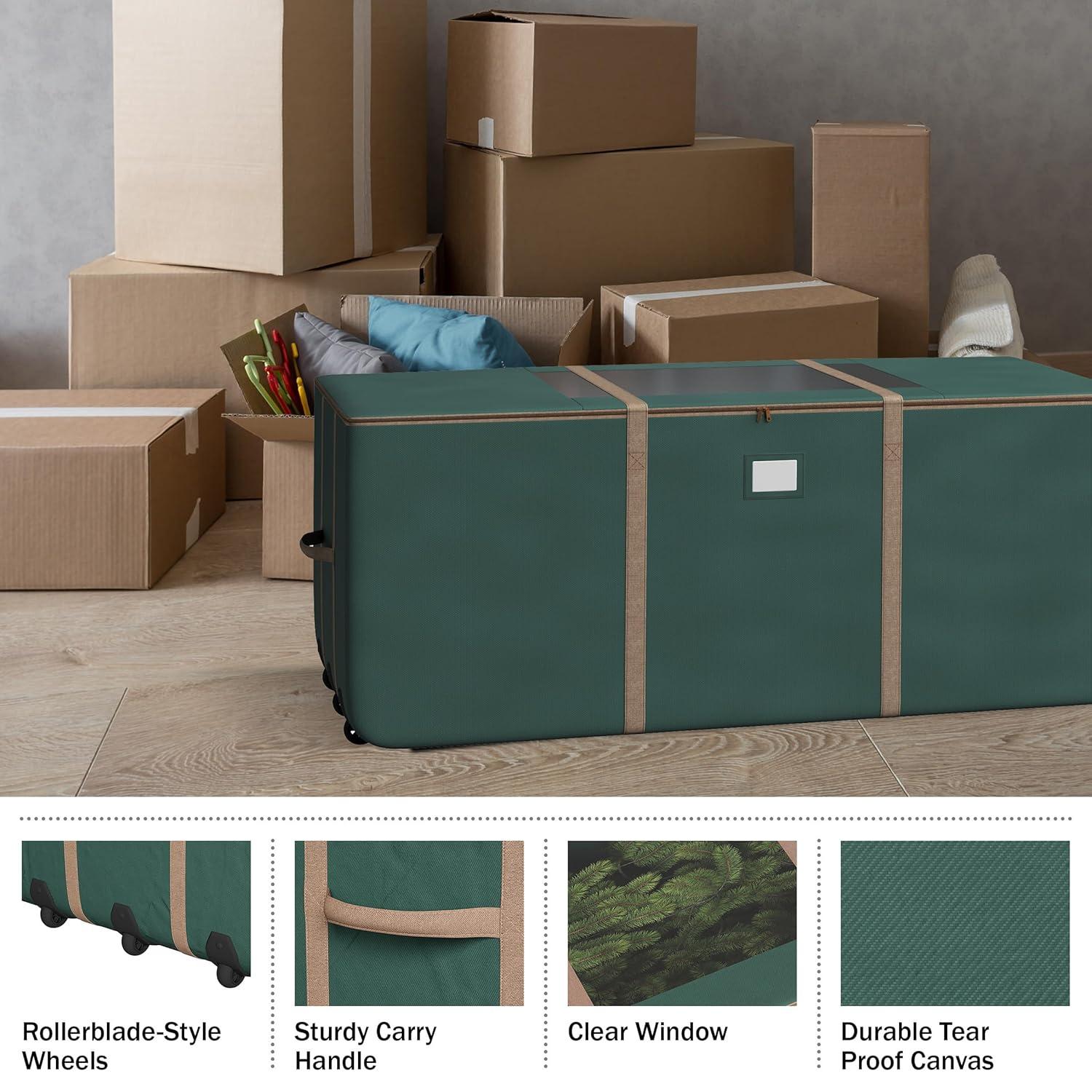 Green Extra Large Rolling Christmas Tree Storage Bag